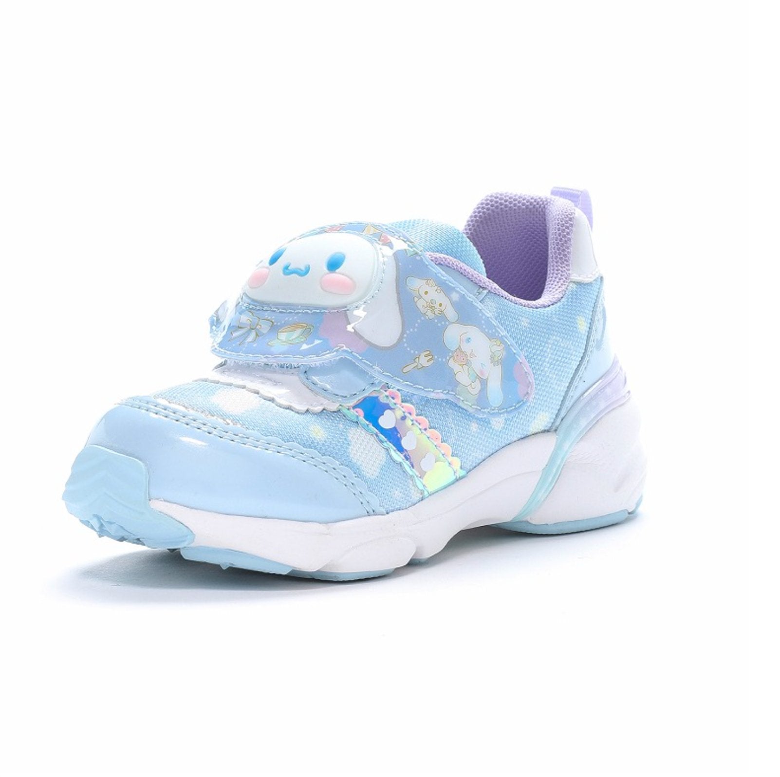 MOONSTAR x SANRIO Girls Sneakers with LED Cinnamoroll Sax Blue Moon star