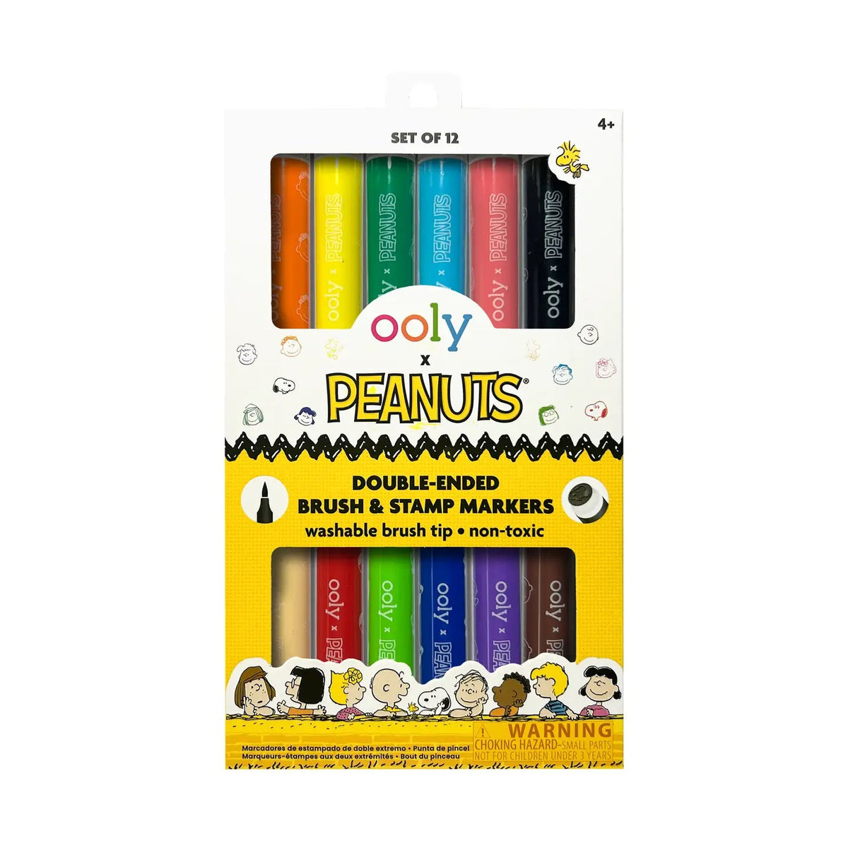 NEW OOLY X Peanuts: Double - Ended Brush & Stamp Markers OOLY