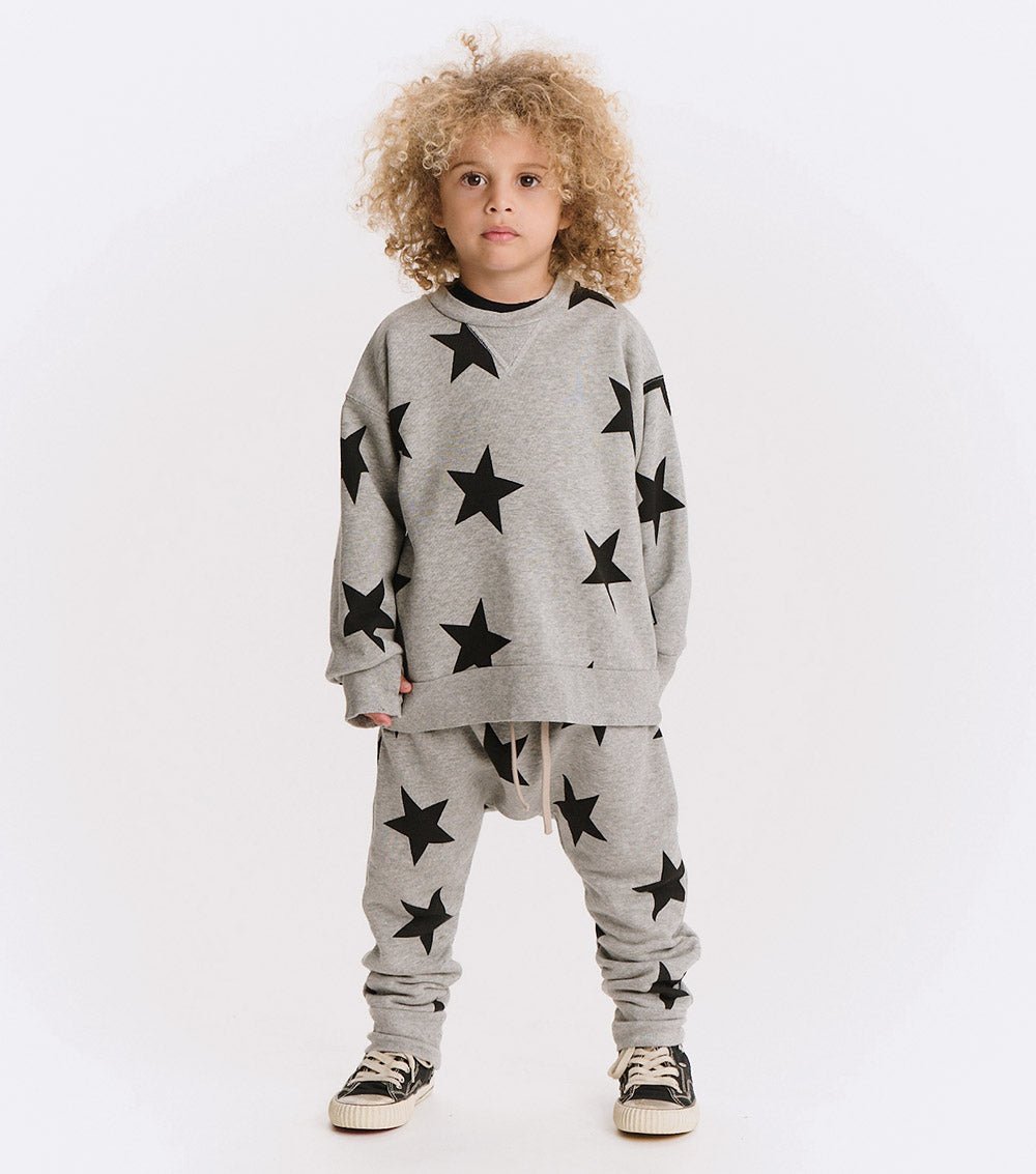 NUNUNU Star baggy pants - Heather Grey NUNUNU