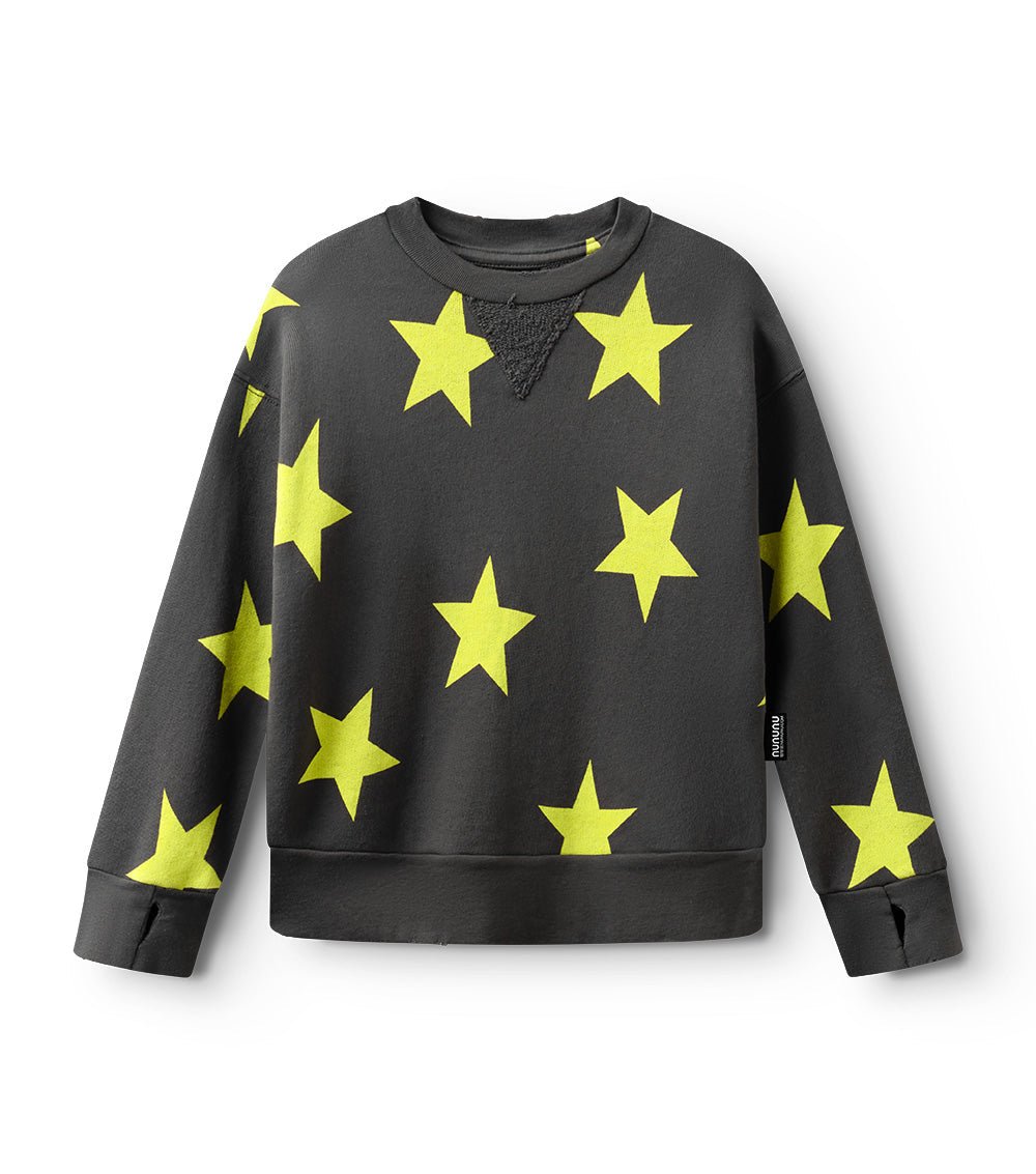 Nununu star sweatshirt - Graphic Lime NUNUNU