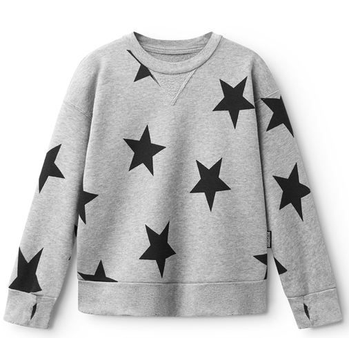 NUNUNU Star Sweatshirt - Heather Grey NUNUNU