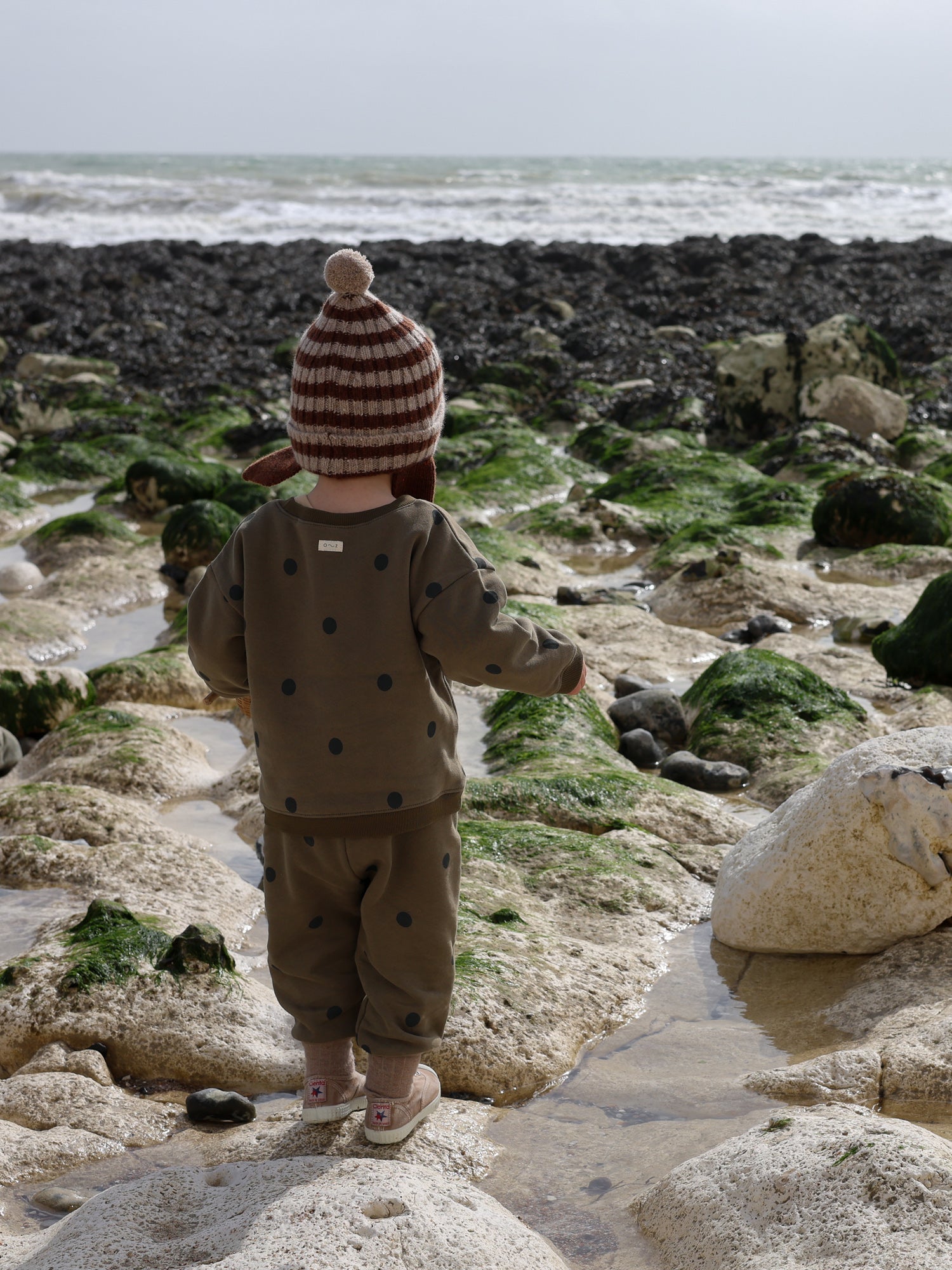 Olive Dots Sweatpants Organic Zoo