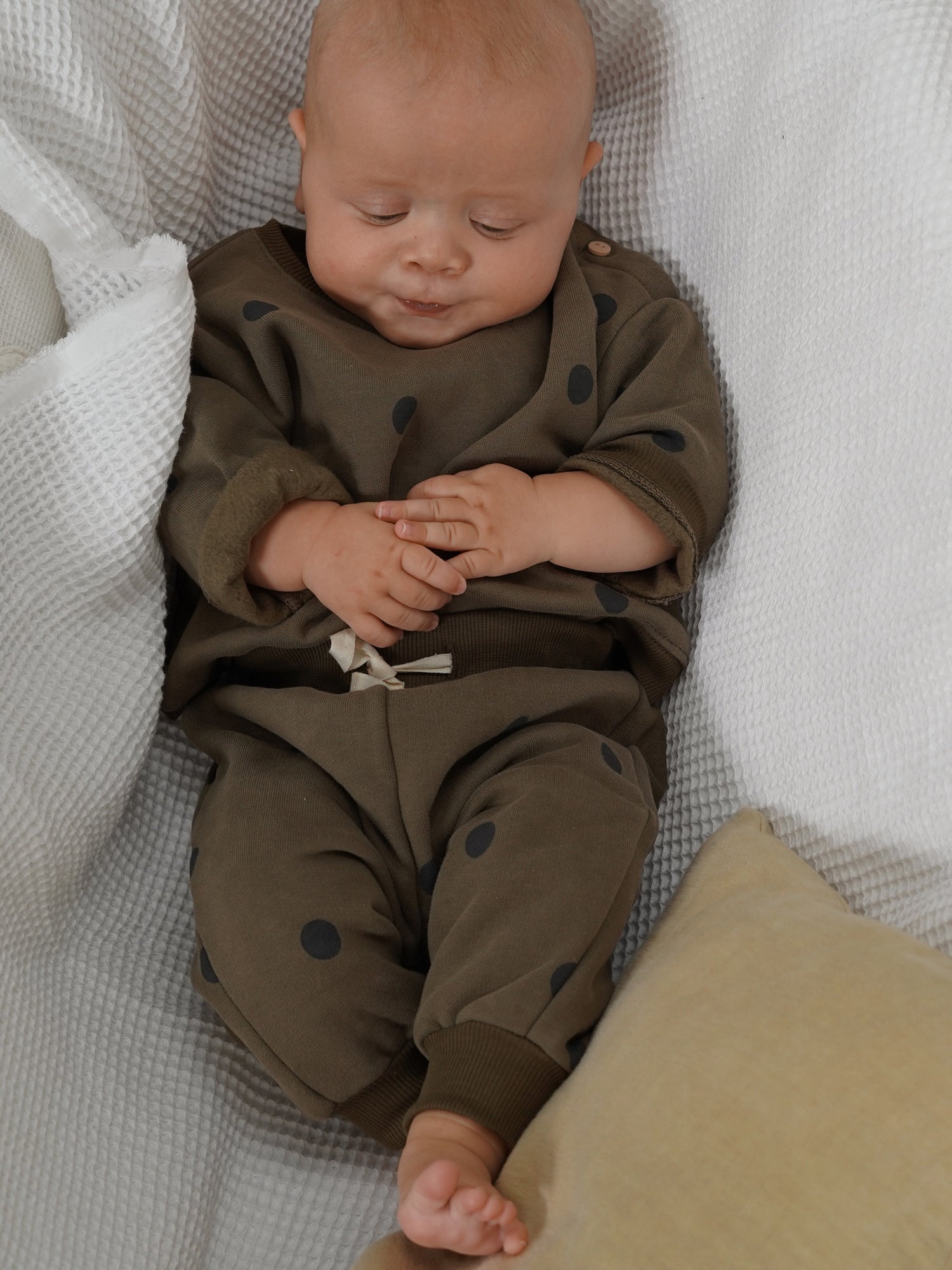 Olive Dots Sweatpants Organic Zoo