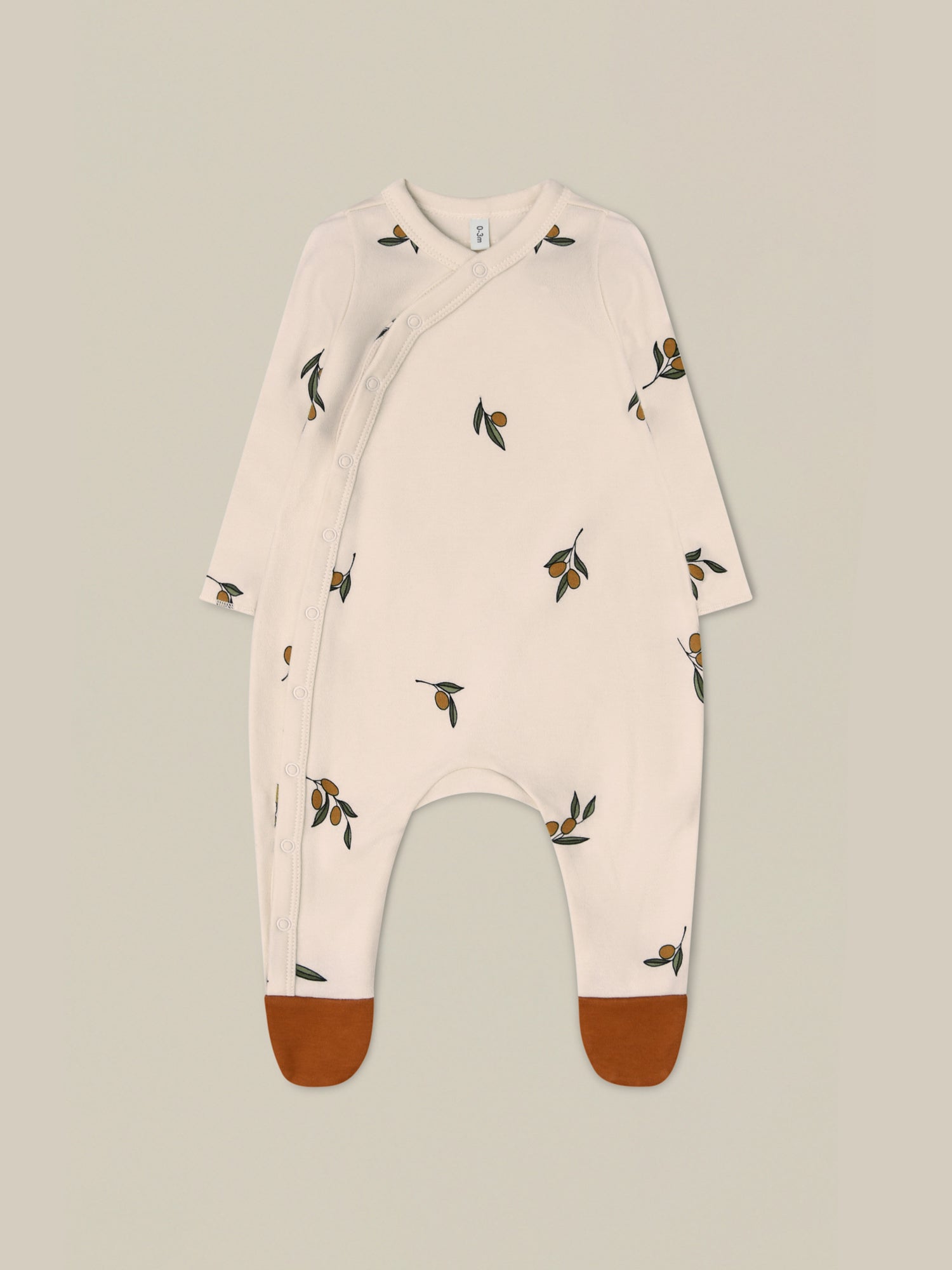 Organic ZooOlive Garden Suit with contrast feet Organic Zoo