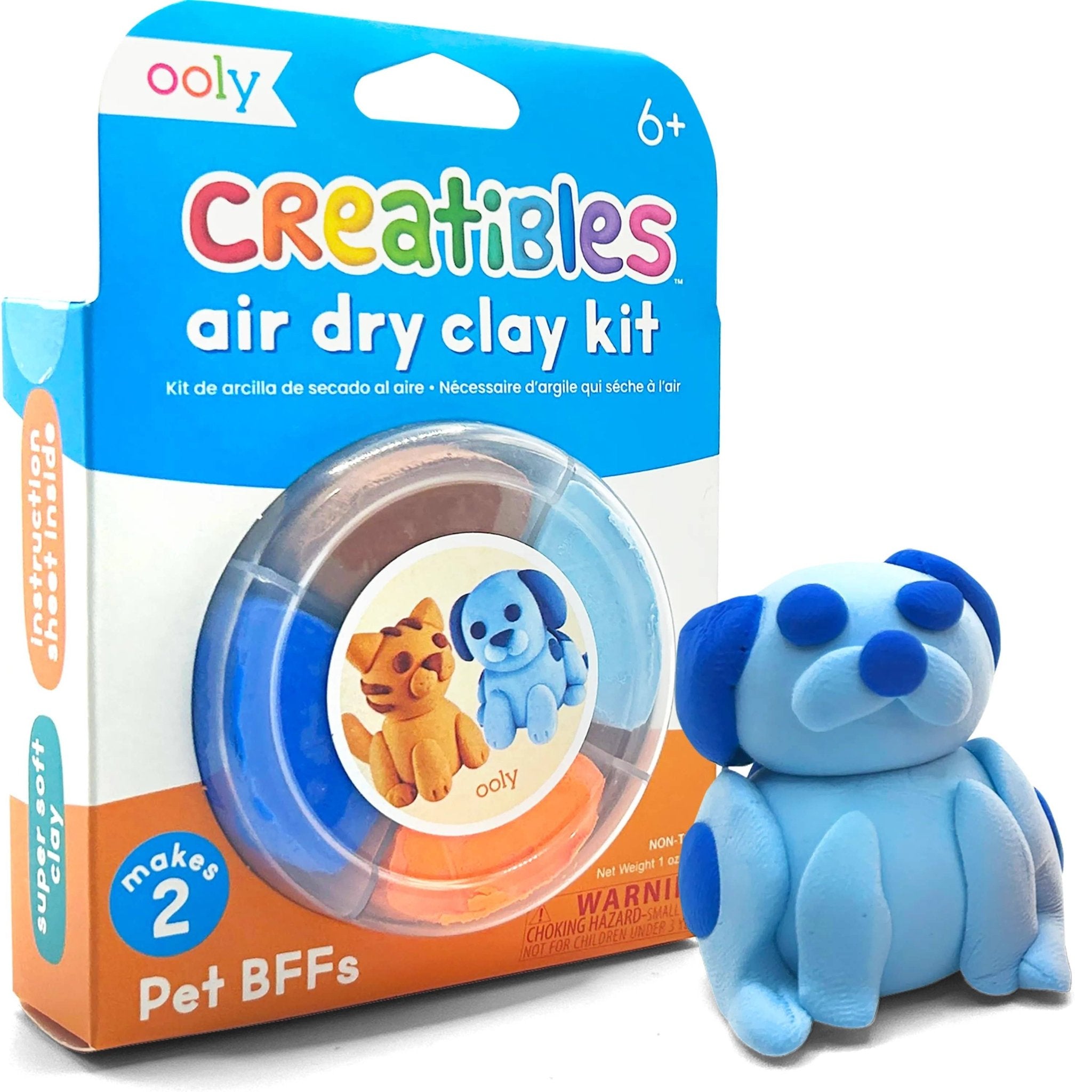 OOLY - Creatibles D.I.Y. Air - Dry Clay Kit: Pet BFFs (Set of 4) OOLY