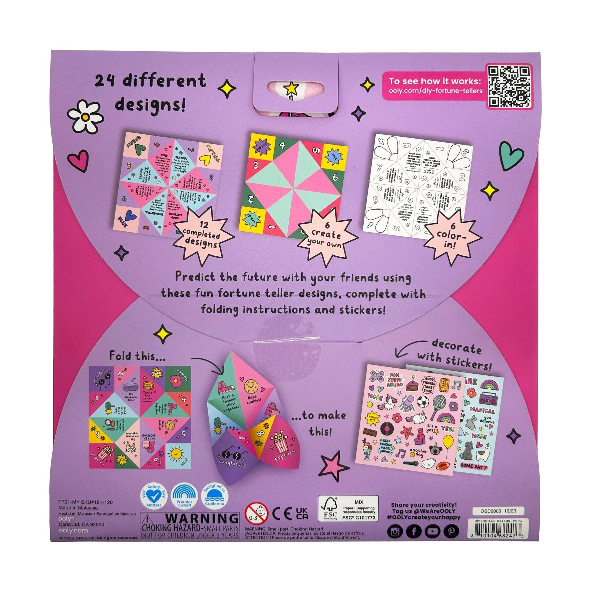 OOLY - D.I.Y. Fortune Tellers Activity Kit - Set of 24 Designs OOLY