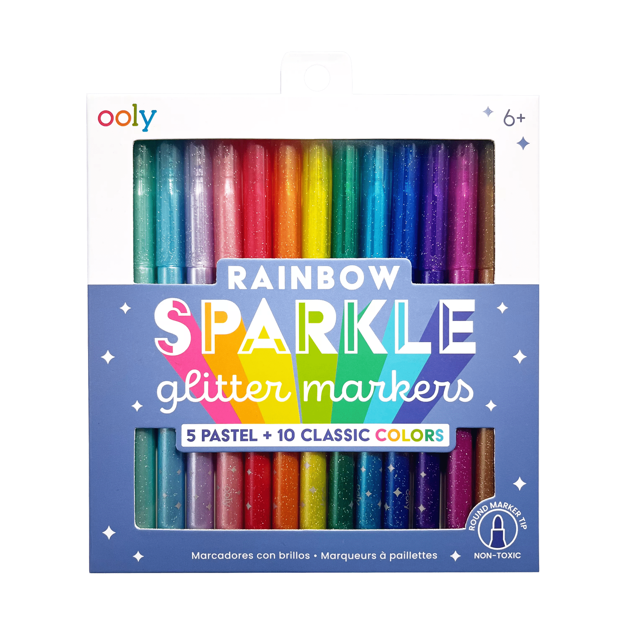 OOLY Rainbow Sparkle Glitter Markers - Set of 15 OOLY