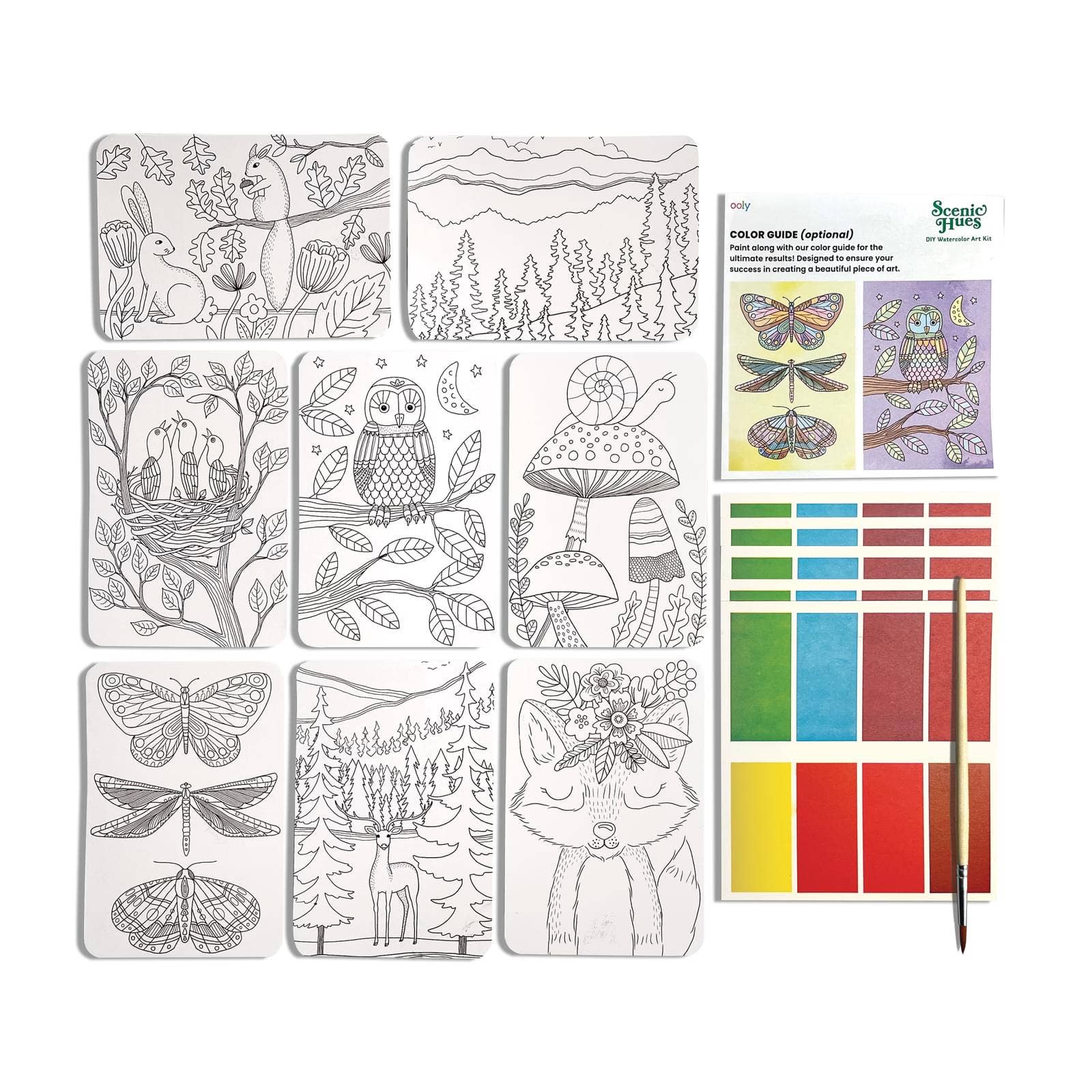 OOLY - Scenic Hues D.I.Y. Watercolor Kit Forest Adventure OOLY