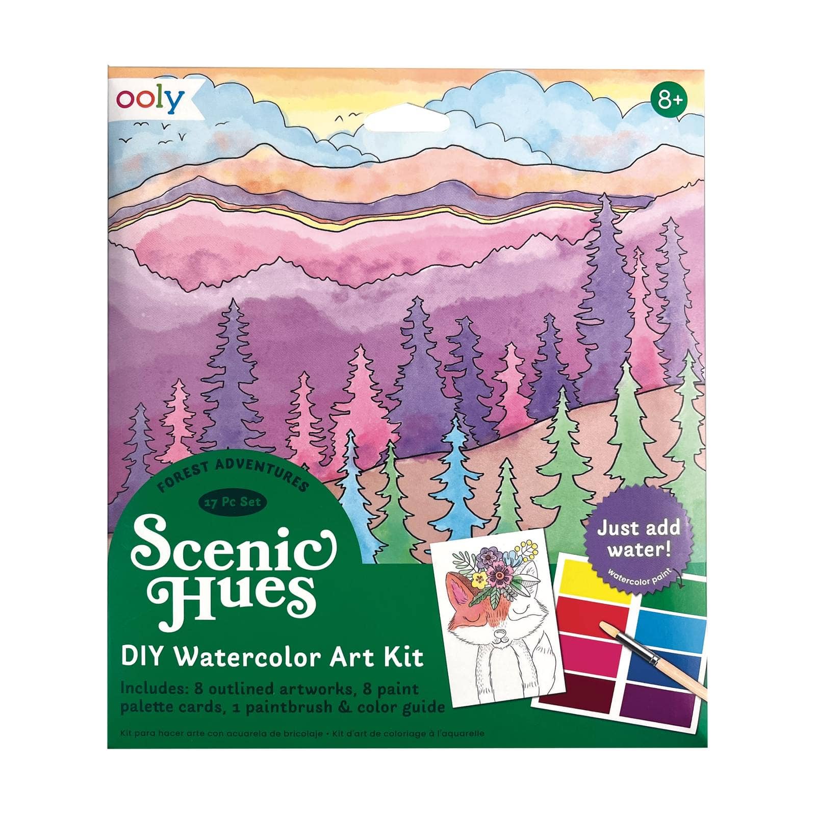 OOLY - Scenic Hues D.I.Y. Watercolor Kit Forest Adventure OOLY