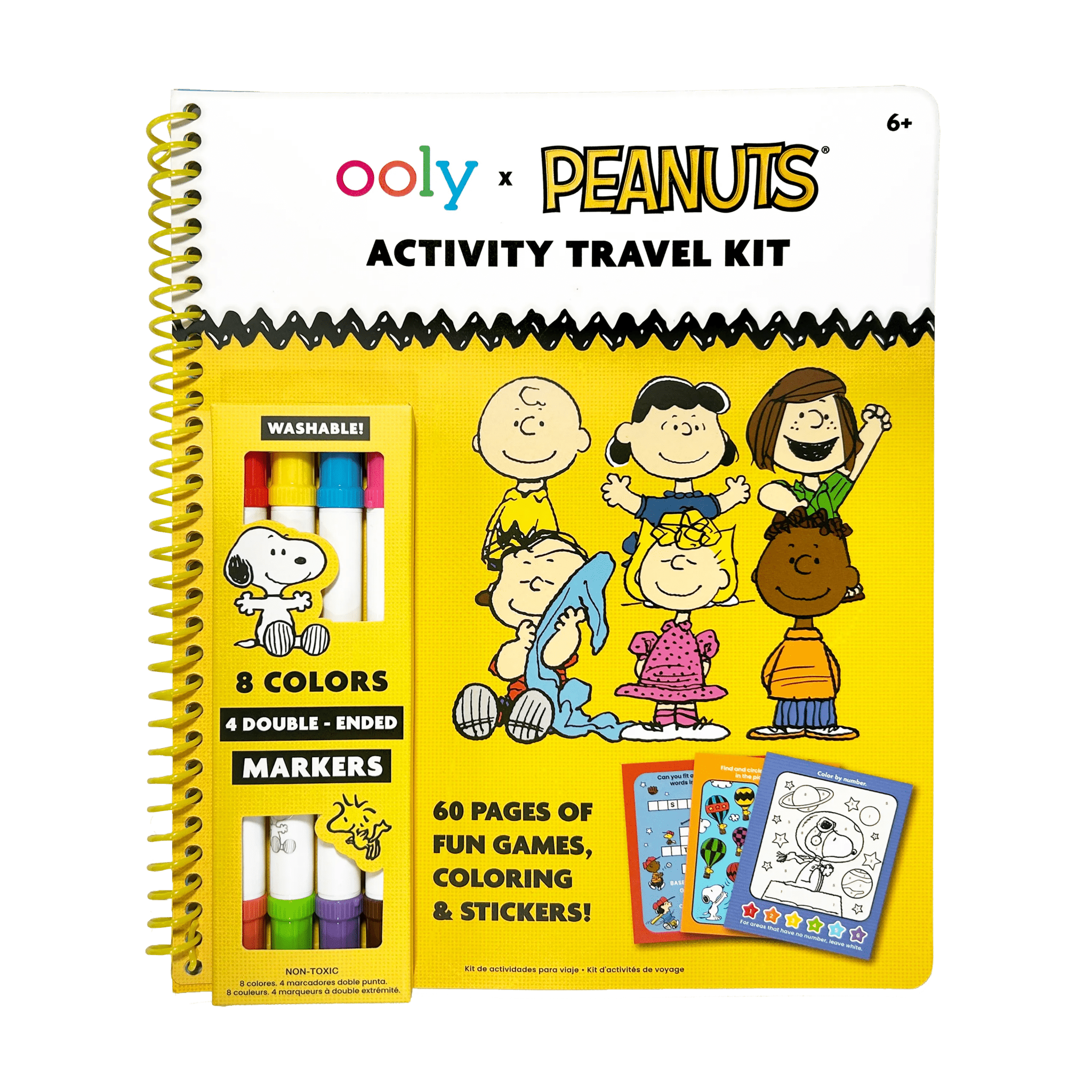 OOLY x Peanuts Activity Travel Kit & Double - Ended Markers OOLY
