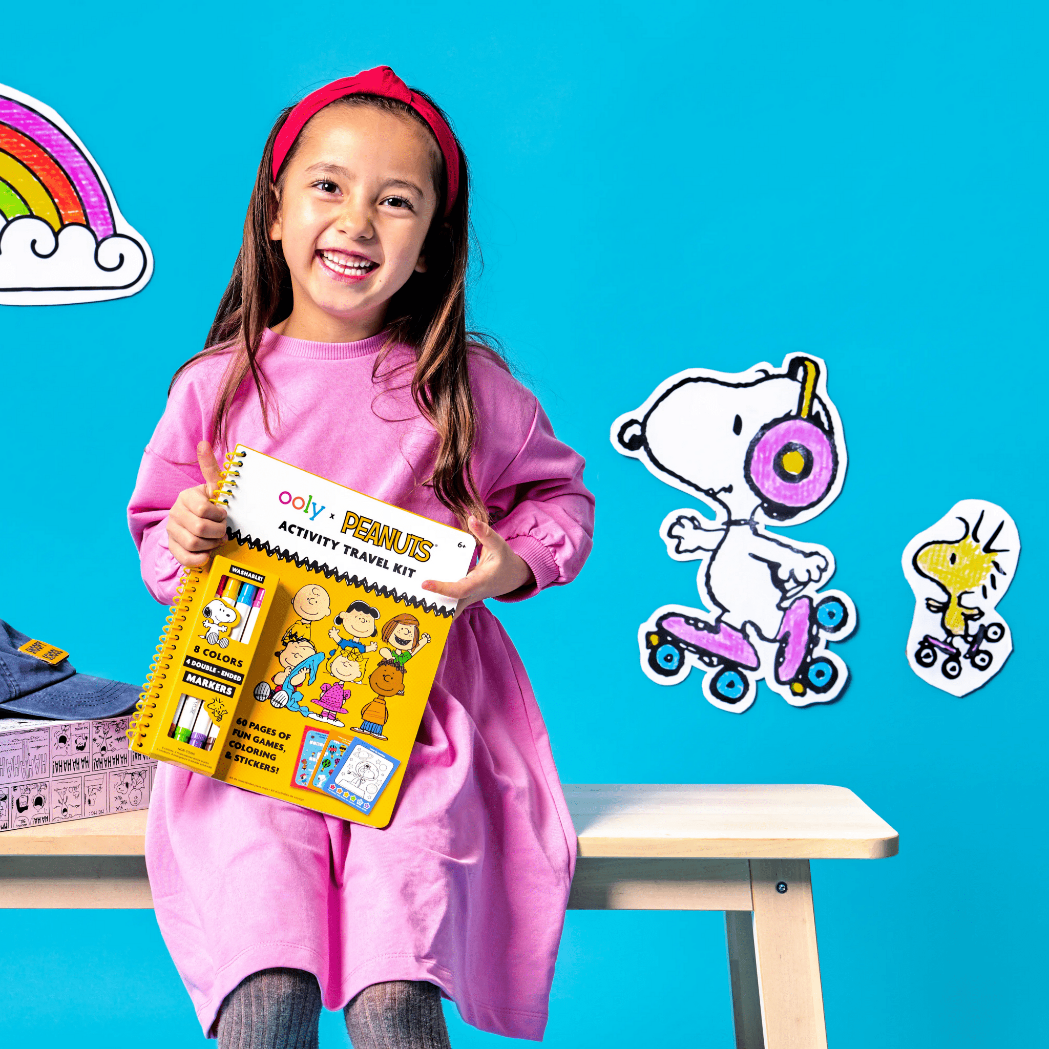 OOLY x Peanuts Activity Travel Kit & Double - Ended Markers OOLY