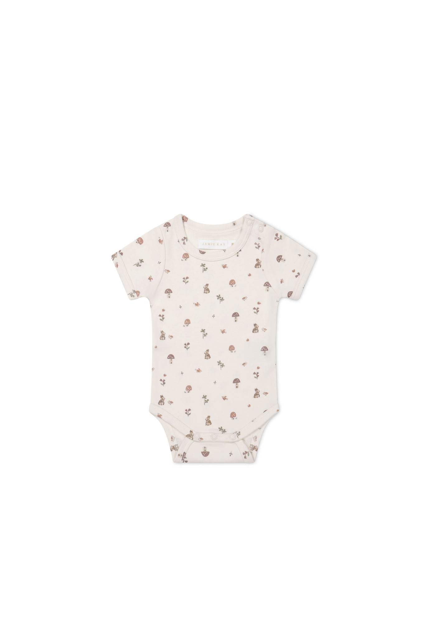 Organic Cotton Hudson Short Sleeve Bodysuit - Foraging Friends Jamie Kay