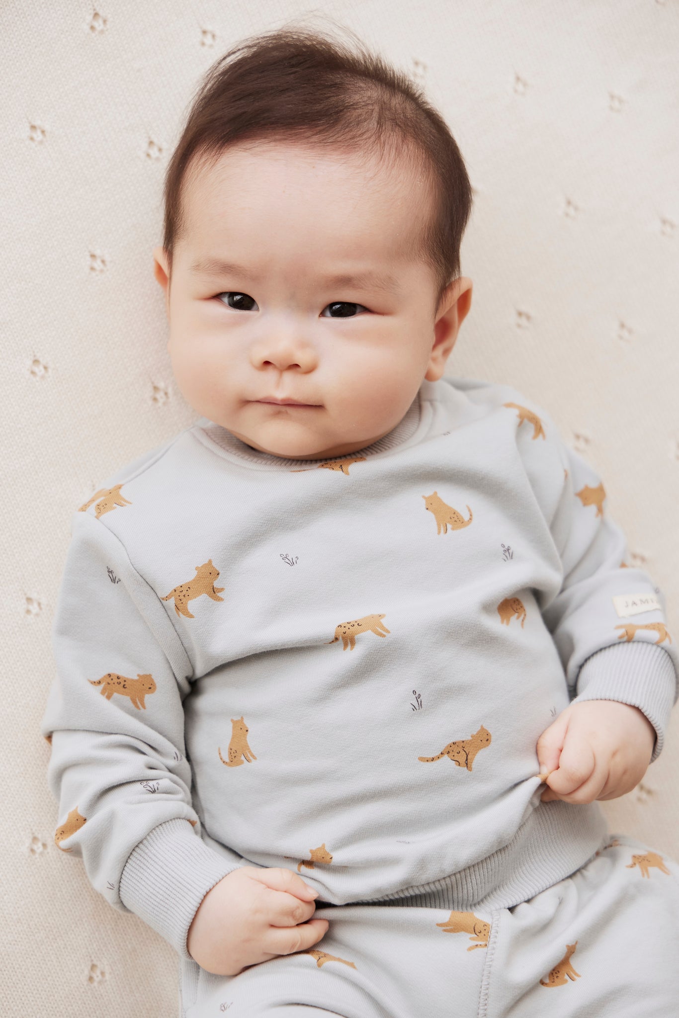 Organic Cotton Jalen Oversized Sweatshirt - Lenny Leopard Ocean Spray Jamie Kay