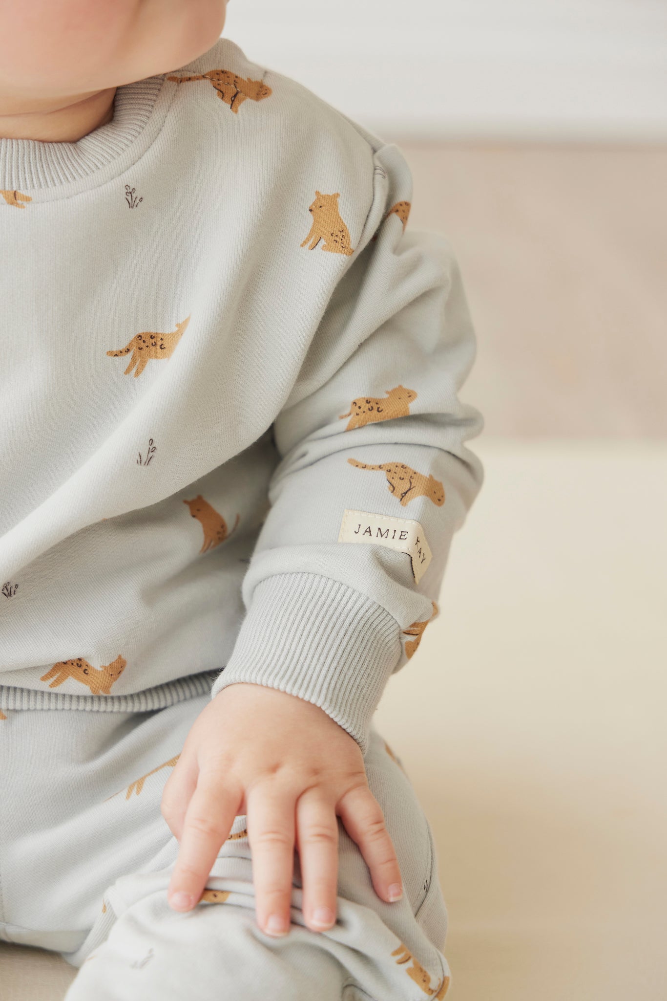 Organic Cotton Jalen Oversized Sweatshirt - Lenny Leopard Ocean Spray Jamie Kay