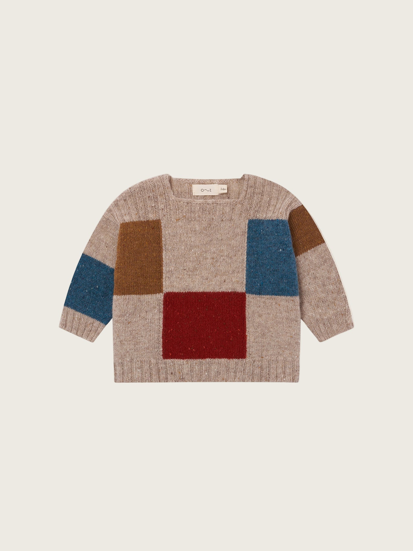 Organic Zoo Block Patchwork Wool Jumper Organic Zoo