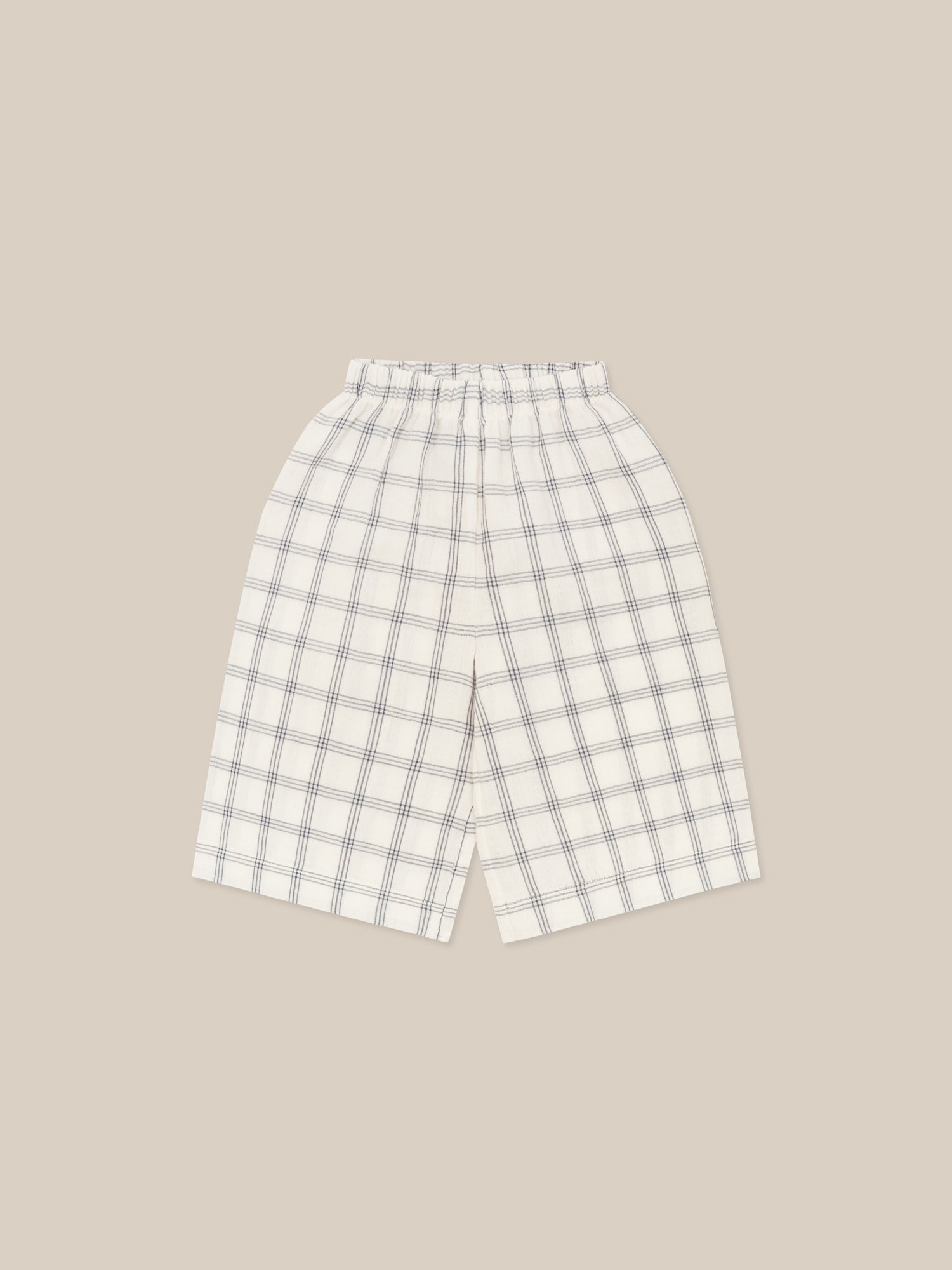 Organic Zoo Navy Window Check Wide Leg Pants Organic Zoo