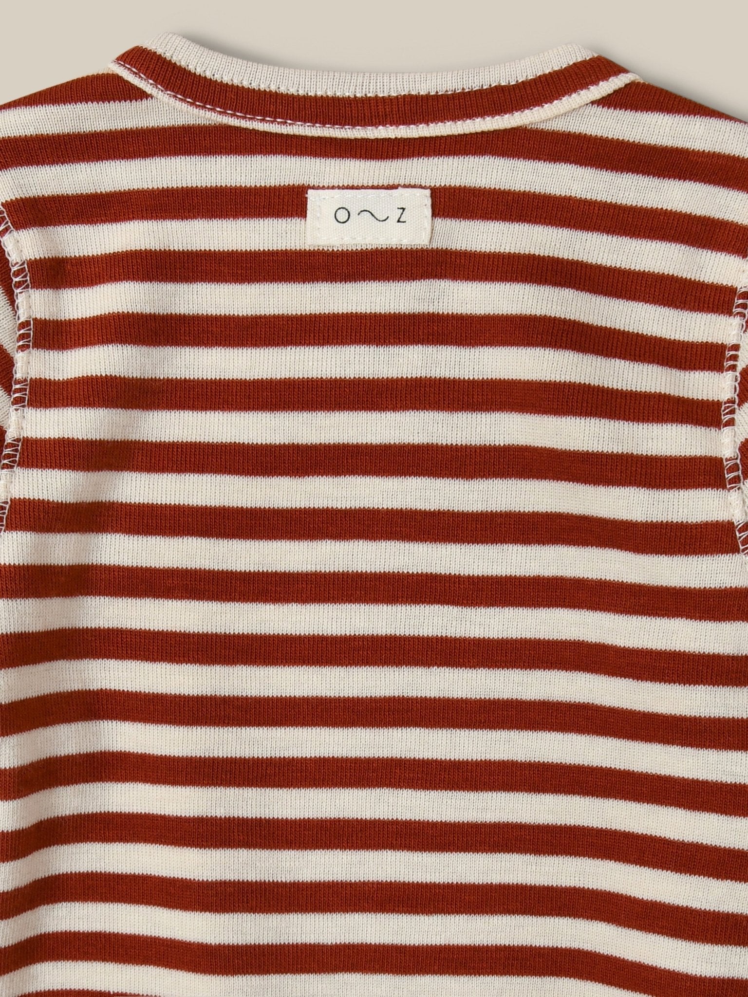 Organic Zoo Paprika Stripes Wrap Bodysuit Organic Zoo