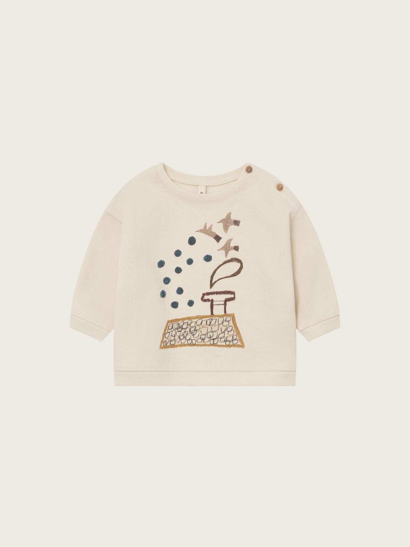 Organic Zoo Rooftop Gathering Sweatshirt Undyed Organic Zoo