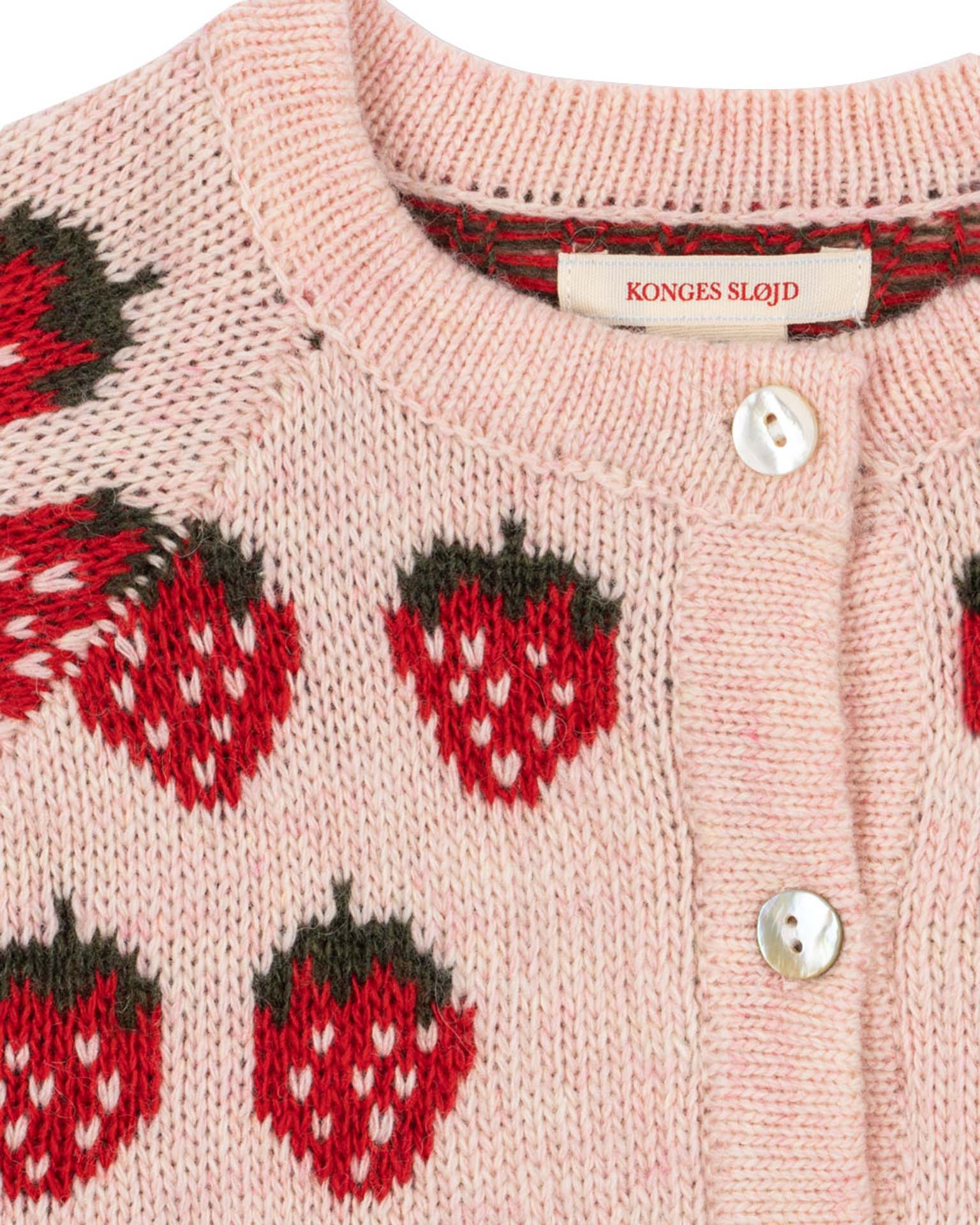 Konges Sløjd Belou Knit Cardigan - Strawberry