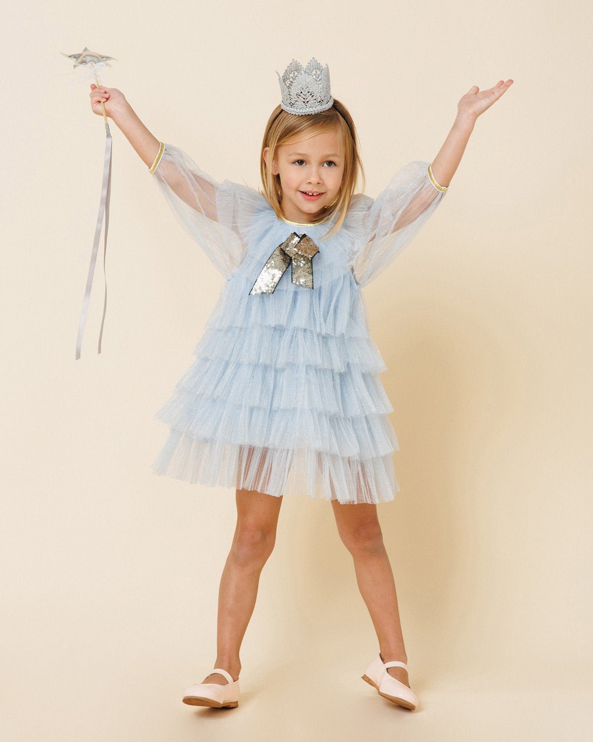 Petite Hailey Anny 6 Layered Tutu Dress - Sky Blue Petite Hailey