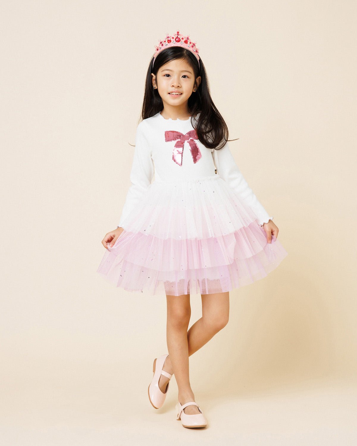 Petite Hailey Bow 3 Layered Tutu Dress Petite Hailey