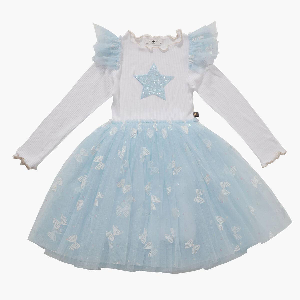 Petite Hailey - Gia Frill Tutu Dress: Sky Blue Petite Hailey