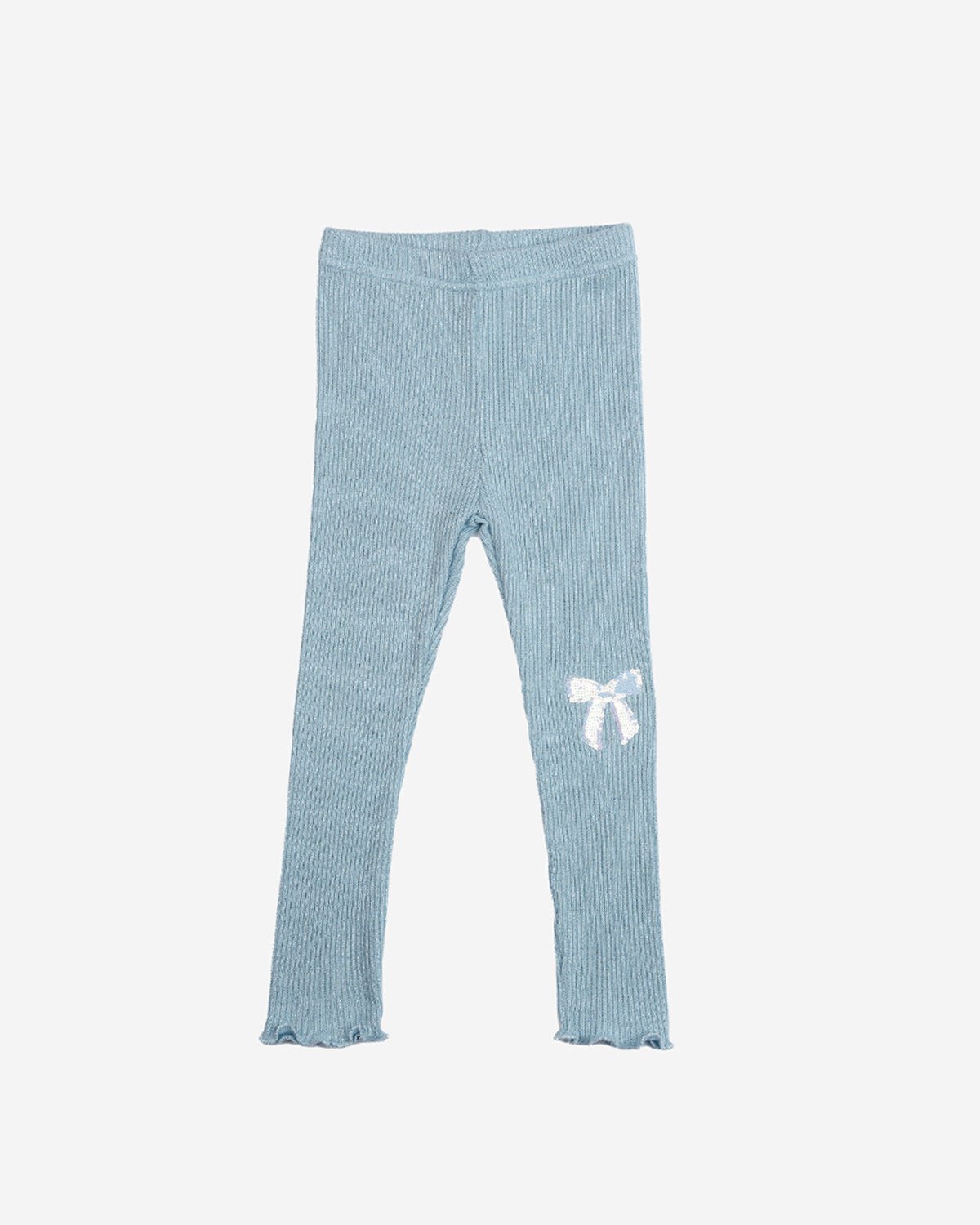 Petite Hailey Glitter Bow Frill Sweatshirt Set - Sky Blue Petite Hailey