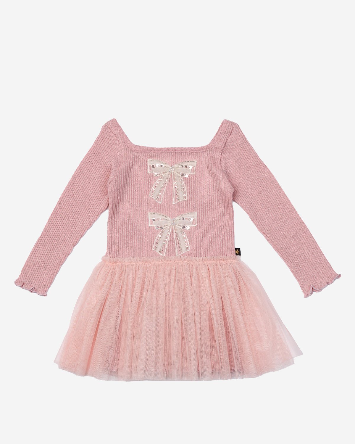 Petite Hailey Glitter Bows Dress - Pink Petite Hailey