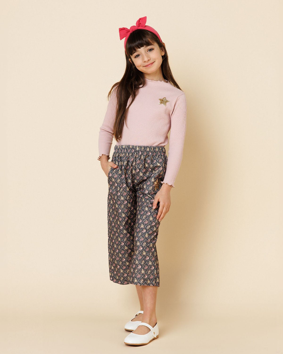 Petite Hailey Ribbed Star Patched Top Petite Hailey