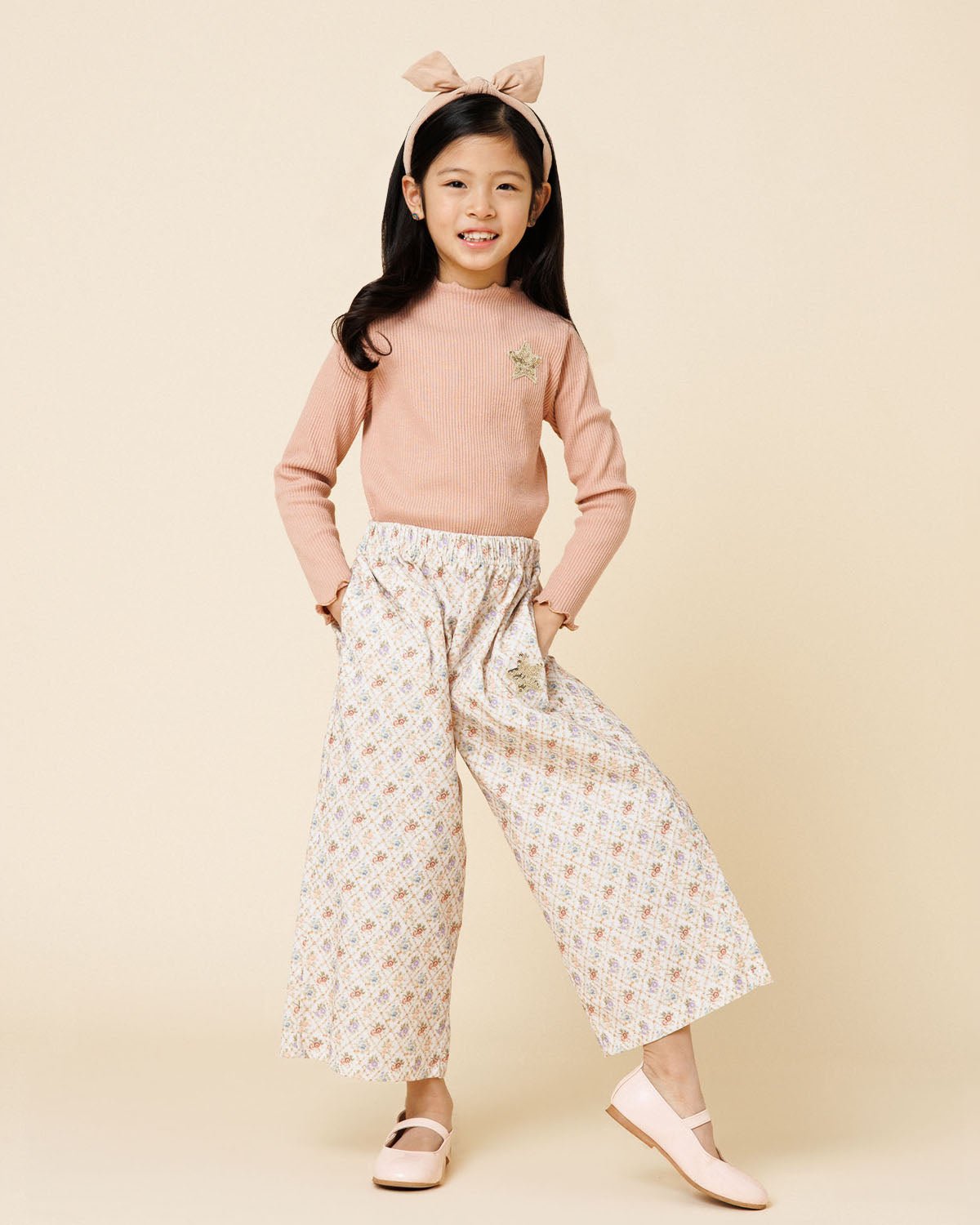 Petite Hailey Ribbed Star Patched Top Petite Hailey