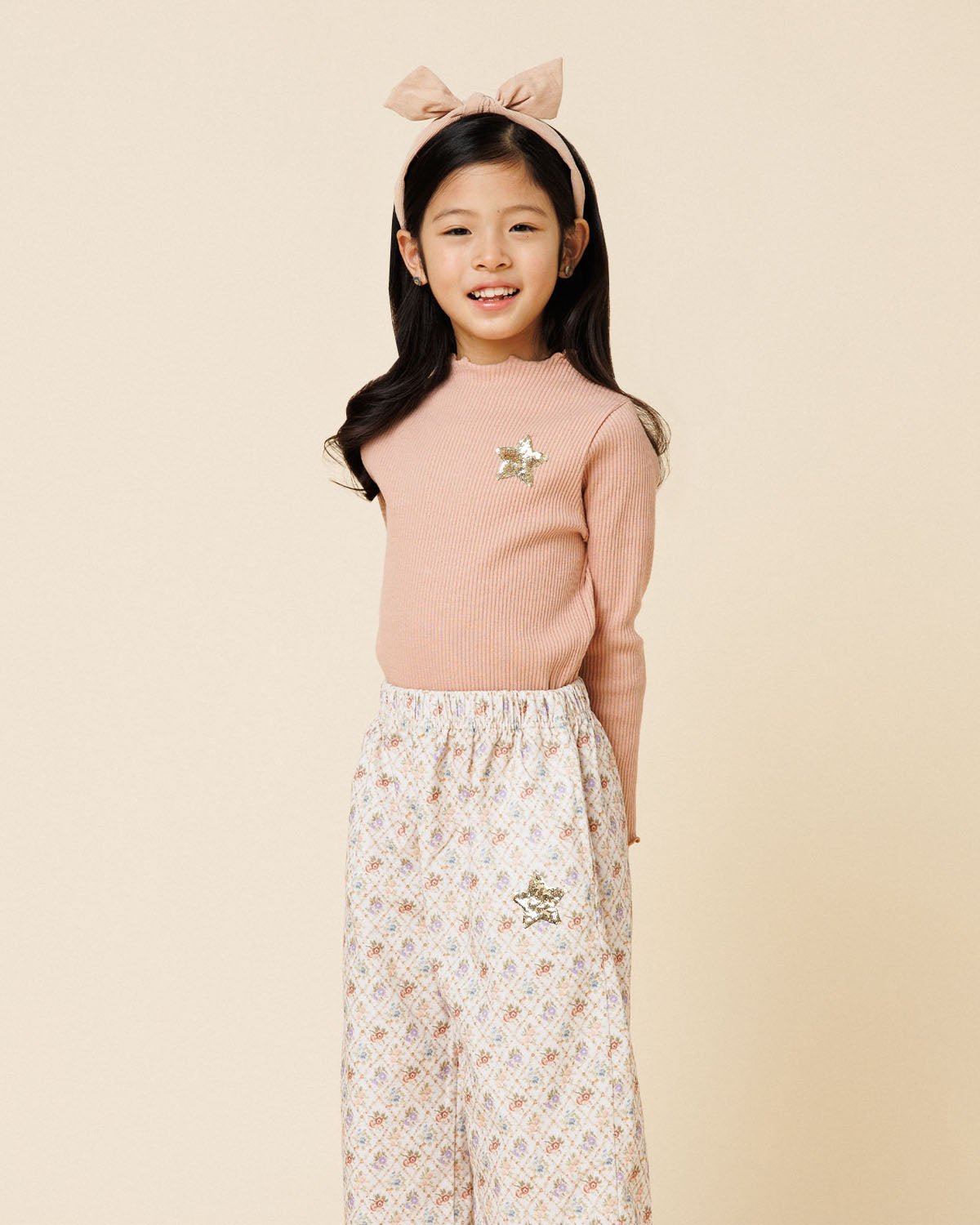 Petite Hailey Ribbed Star Patched Top Petite Hailey