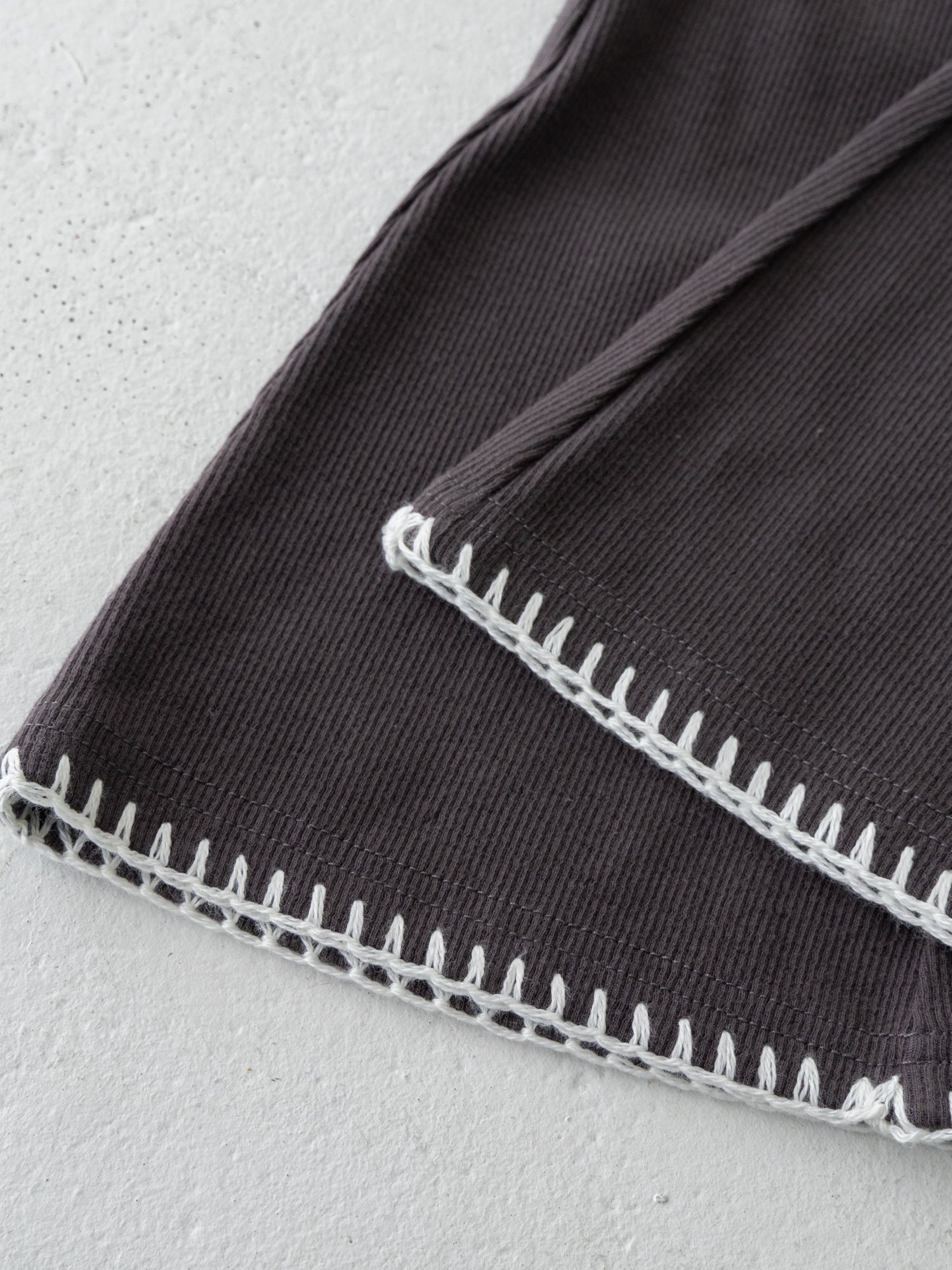 Pippi + Lotta Stitch Flare Pants - Charcoal | Soft Ribbed Flare Pants for Kids Pippi + Lotta