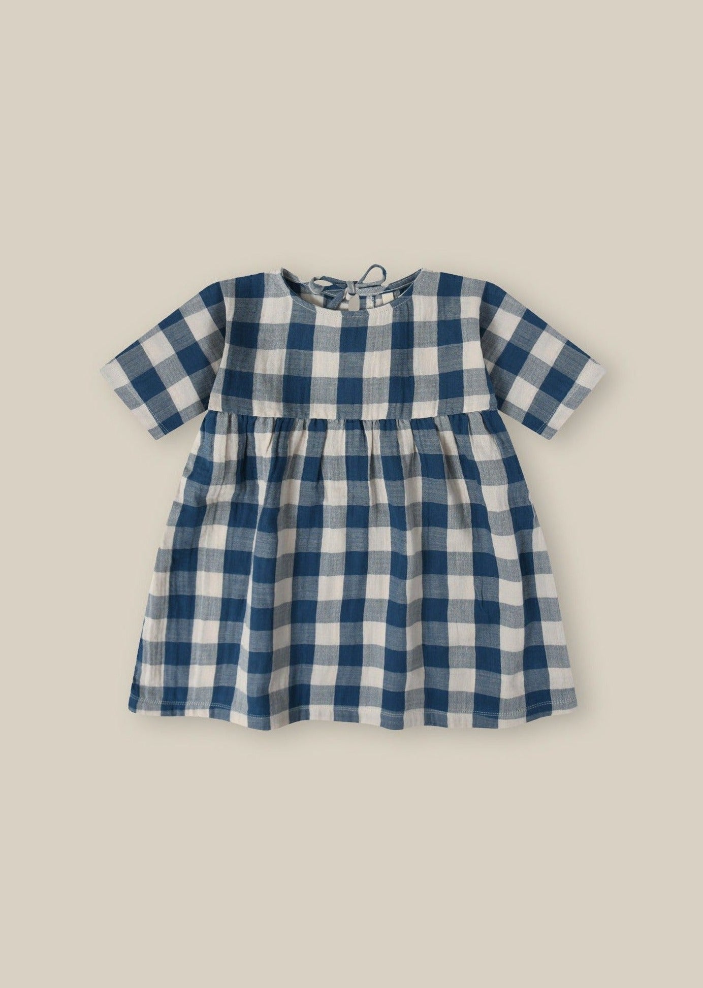Organic Zoo Pottery Blue Gingham Bella Dress Organic Zoo