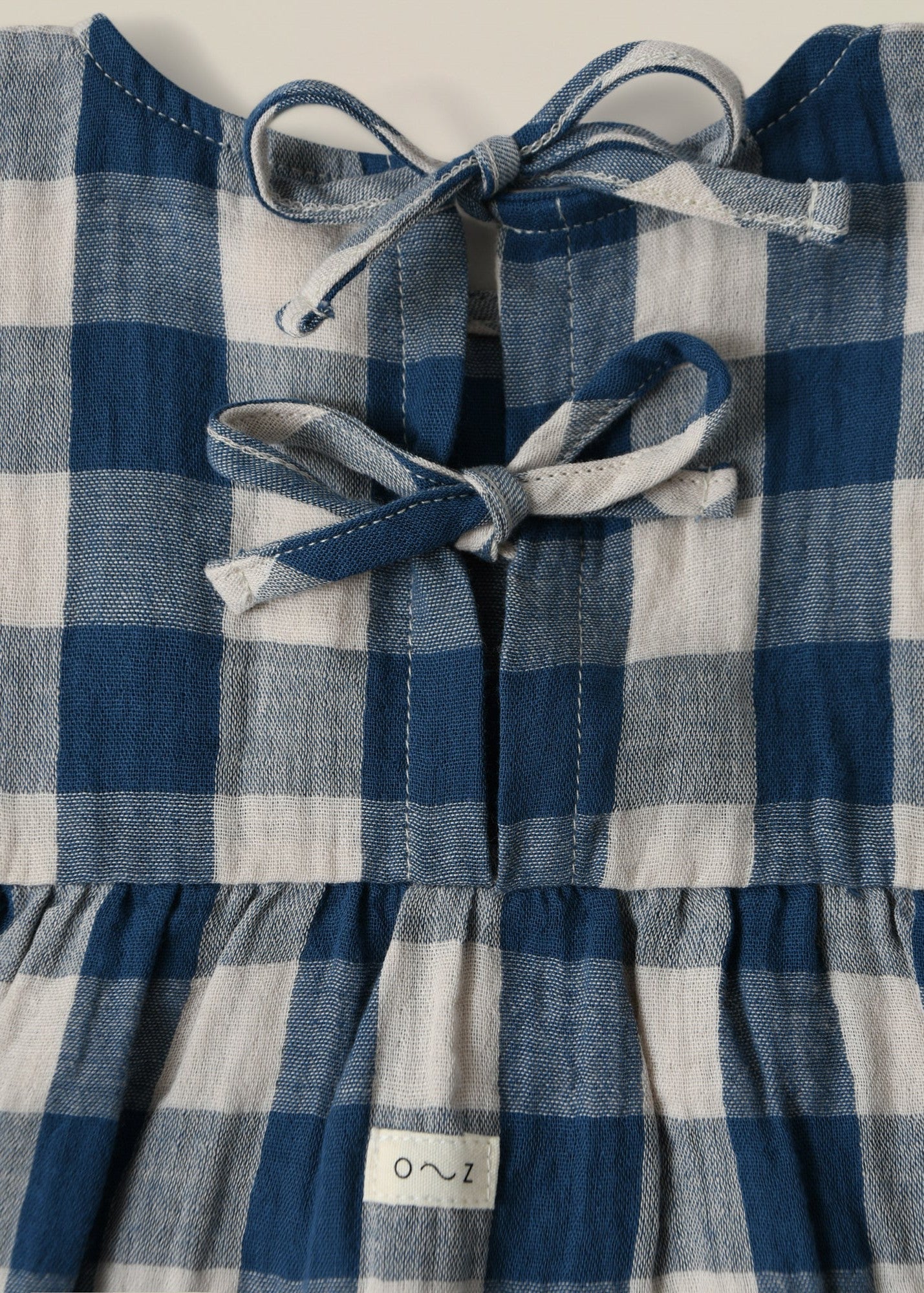 Organic Zoo Pottery Blue Gingham Bella Dress Organic Zoo
