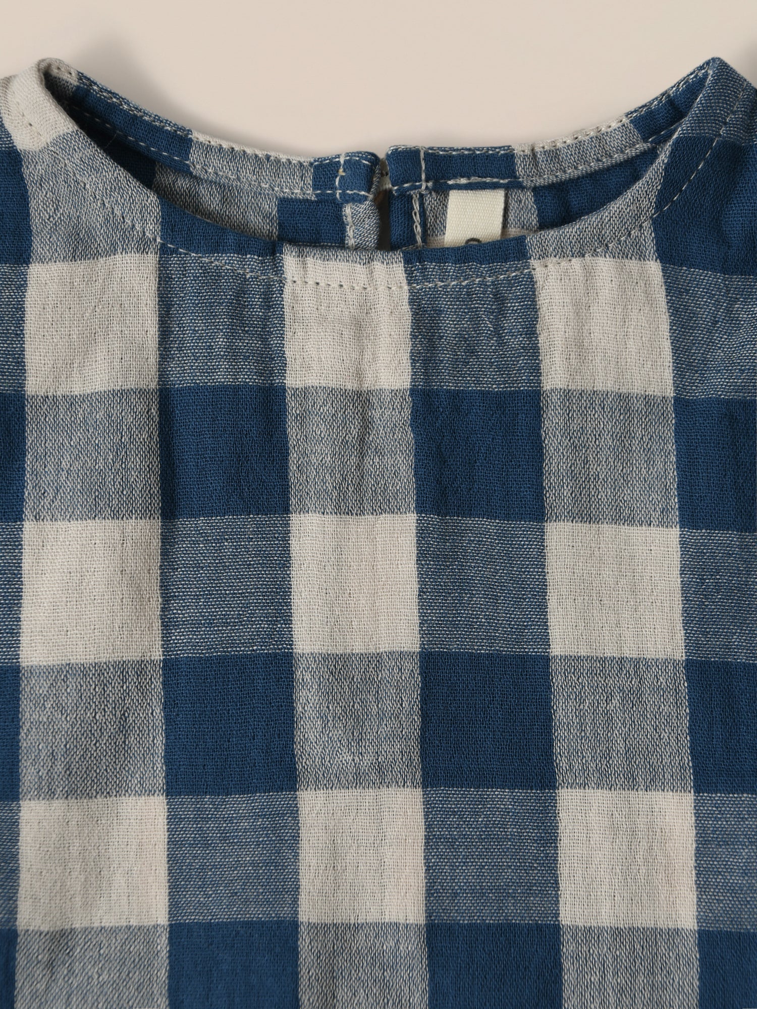 Organic Zoo Pottery Blue Gingham Boxy T-shirt Organic Zoo
