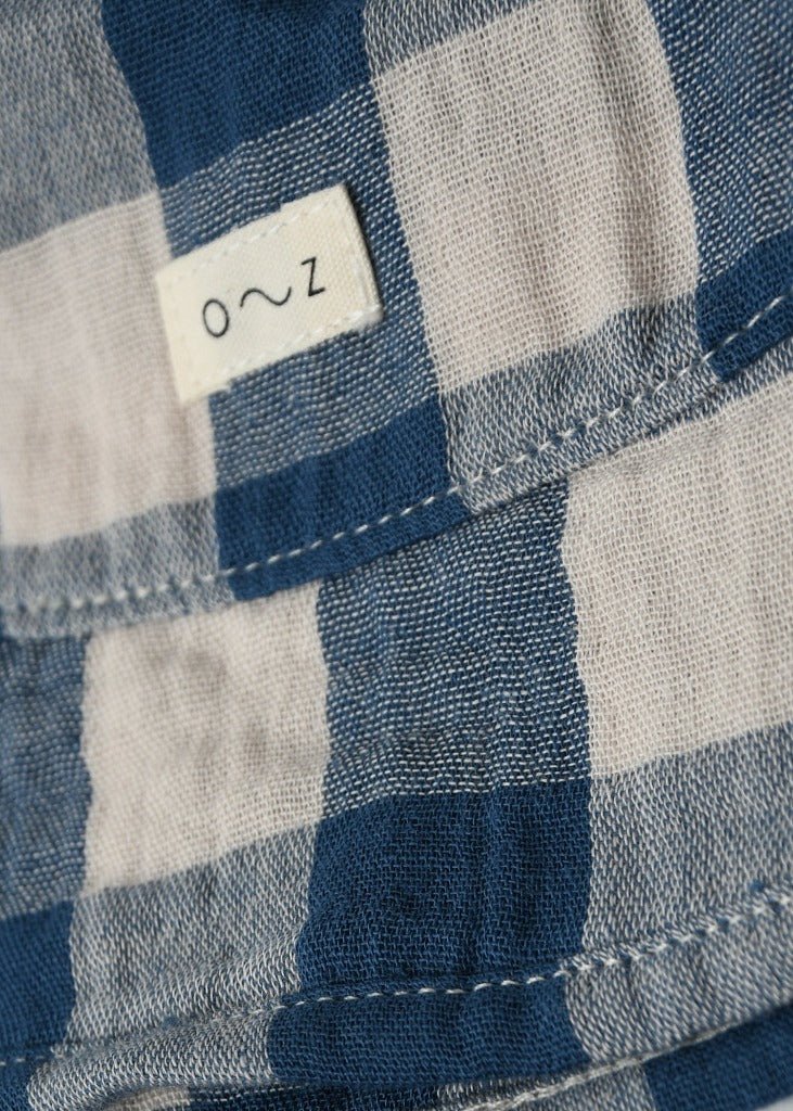 Organic Zoo Pottery Blue Gingham Bucket Sun Hat Organic Zoo