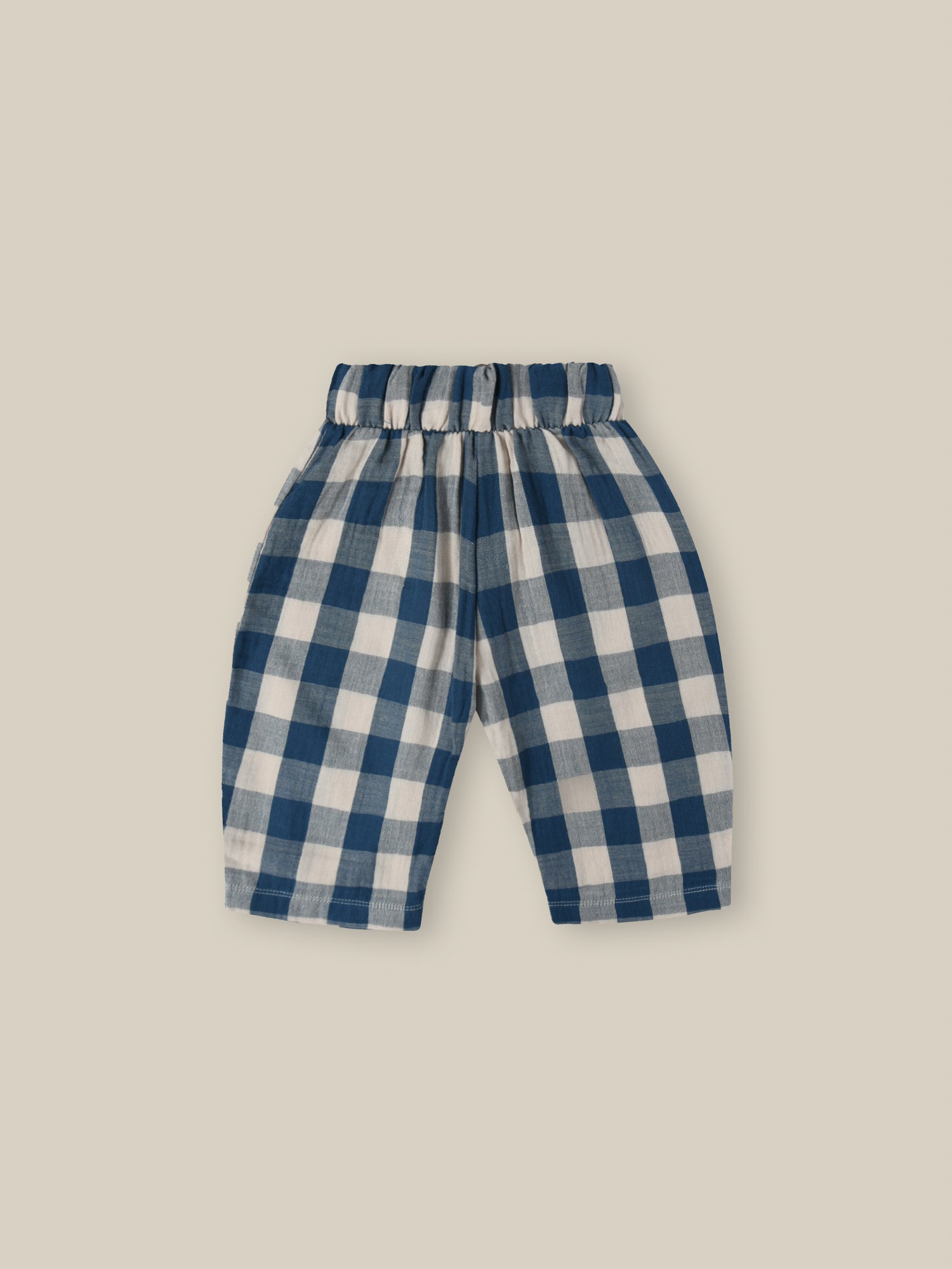 Pottery Blue Gingham Fisherman Pants Organic Zoo