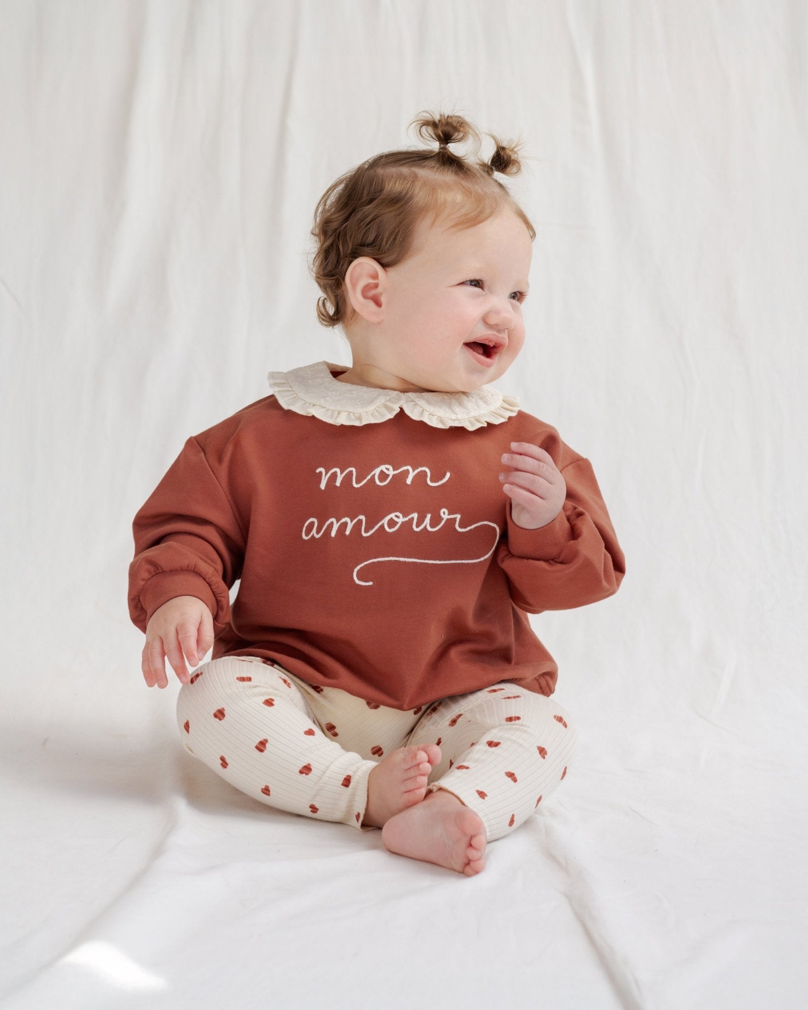 Quincy Mae Collared Sweatshirt Mon Amour Quincy Mae