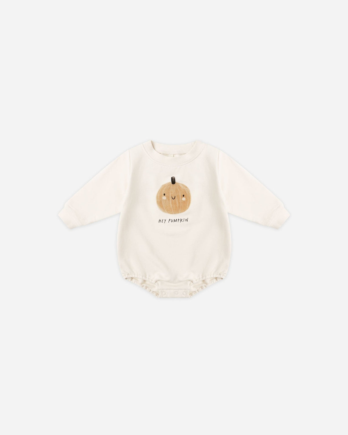 Quincy Mae Crewneck Bubble Romper || Pumpkin Quincy Mae New