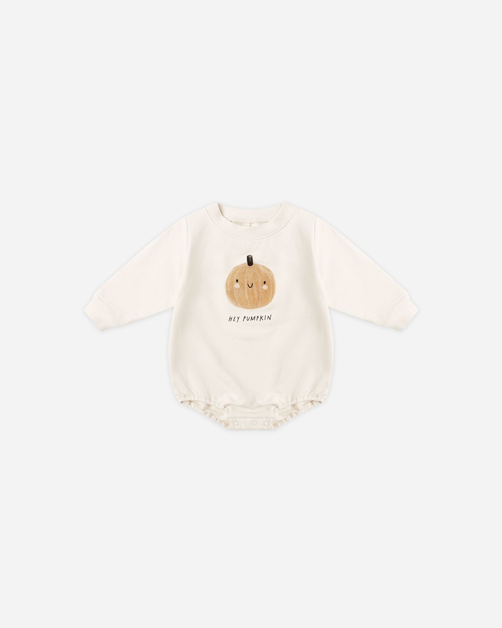 Quincy Mae Crewneck Bubble Romper || Pumpkin Quincy Mae New