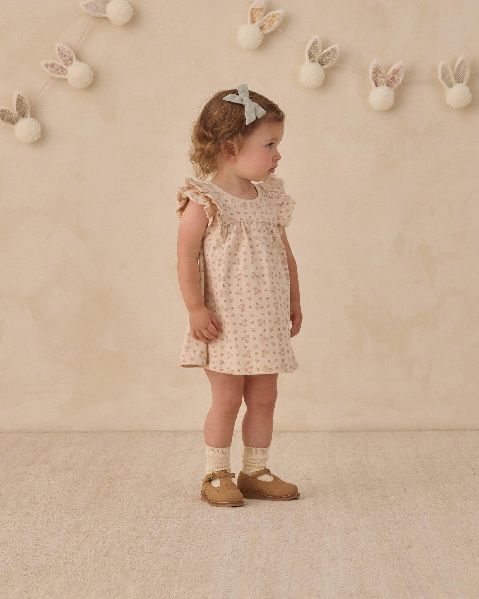 Quincy Mae Flutter Dress Strawberries Quincy Mae