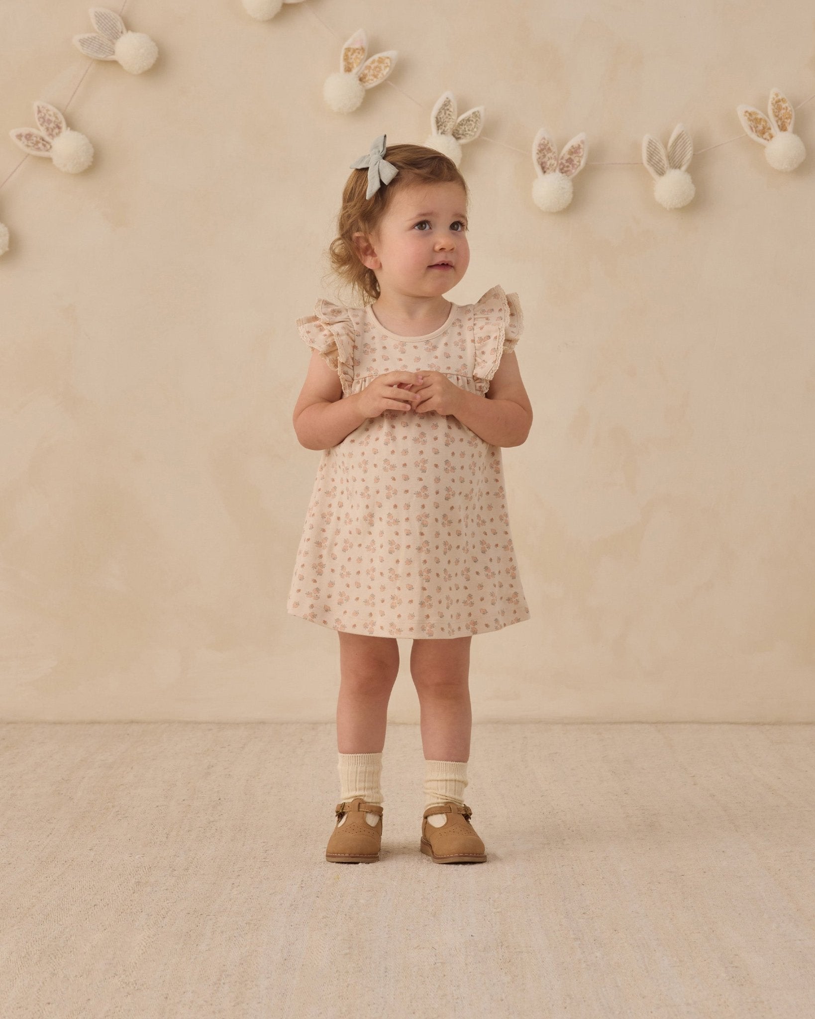 Quincy Mae Flutter Dress Strawberries Quincy Mae