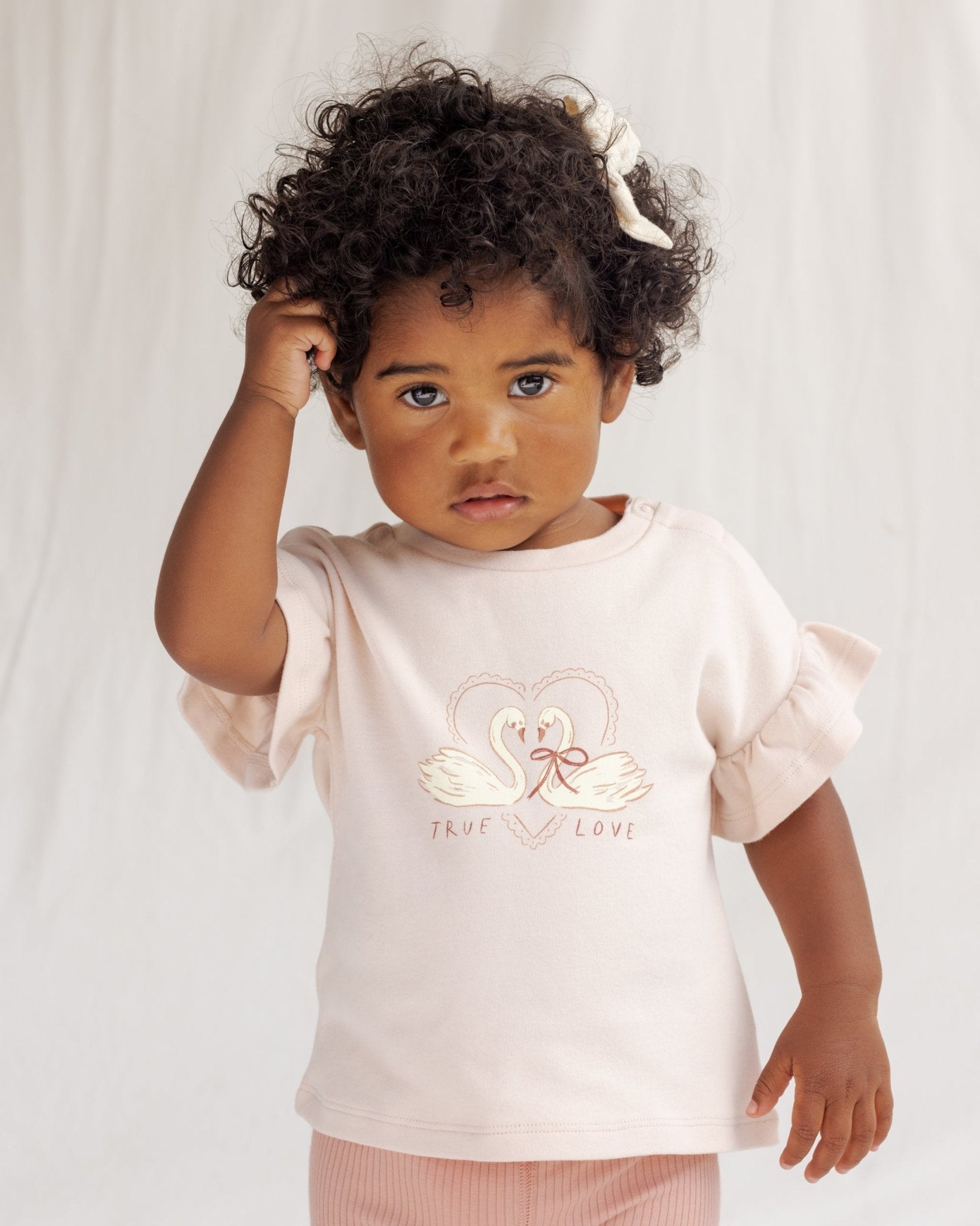 Quincy Mae Flutter Tee Swan Quincy Mae
