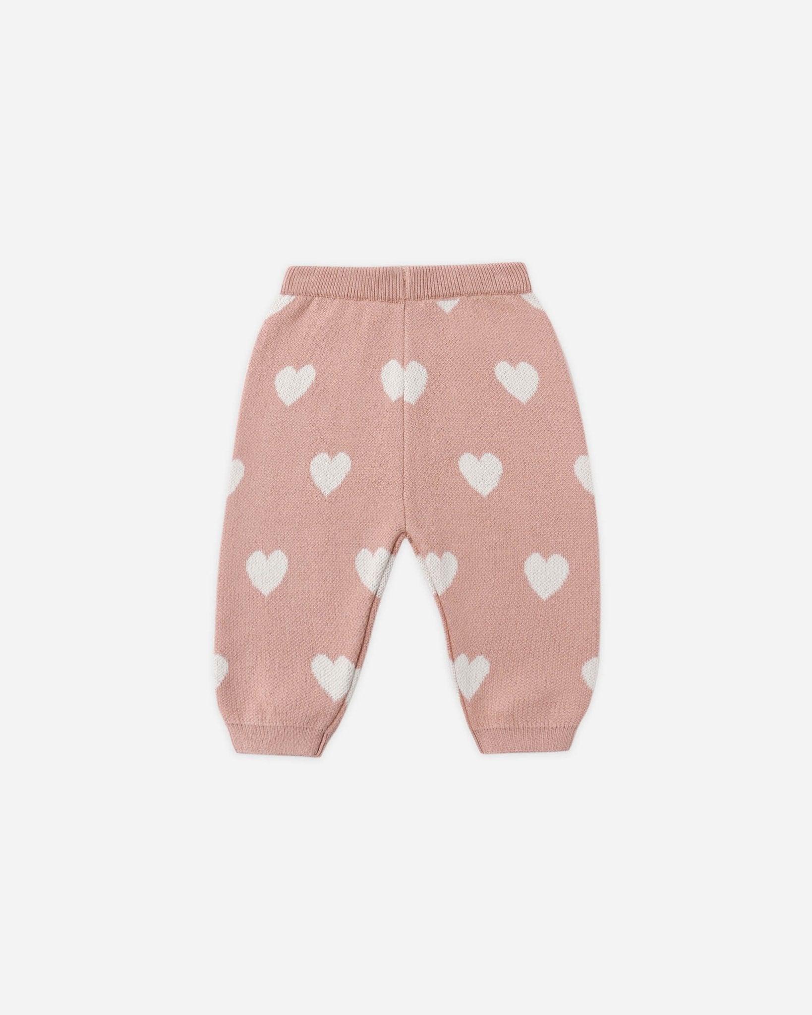 Quincy Mae Heart Knit Pants Pink Quincy Mae
