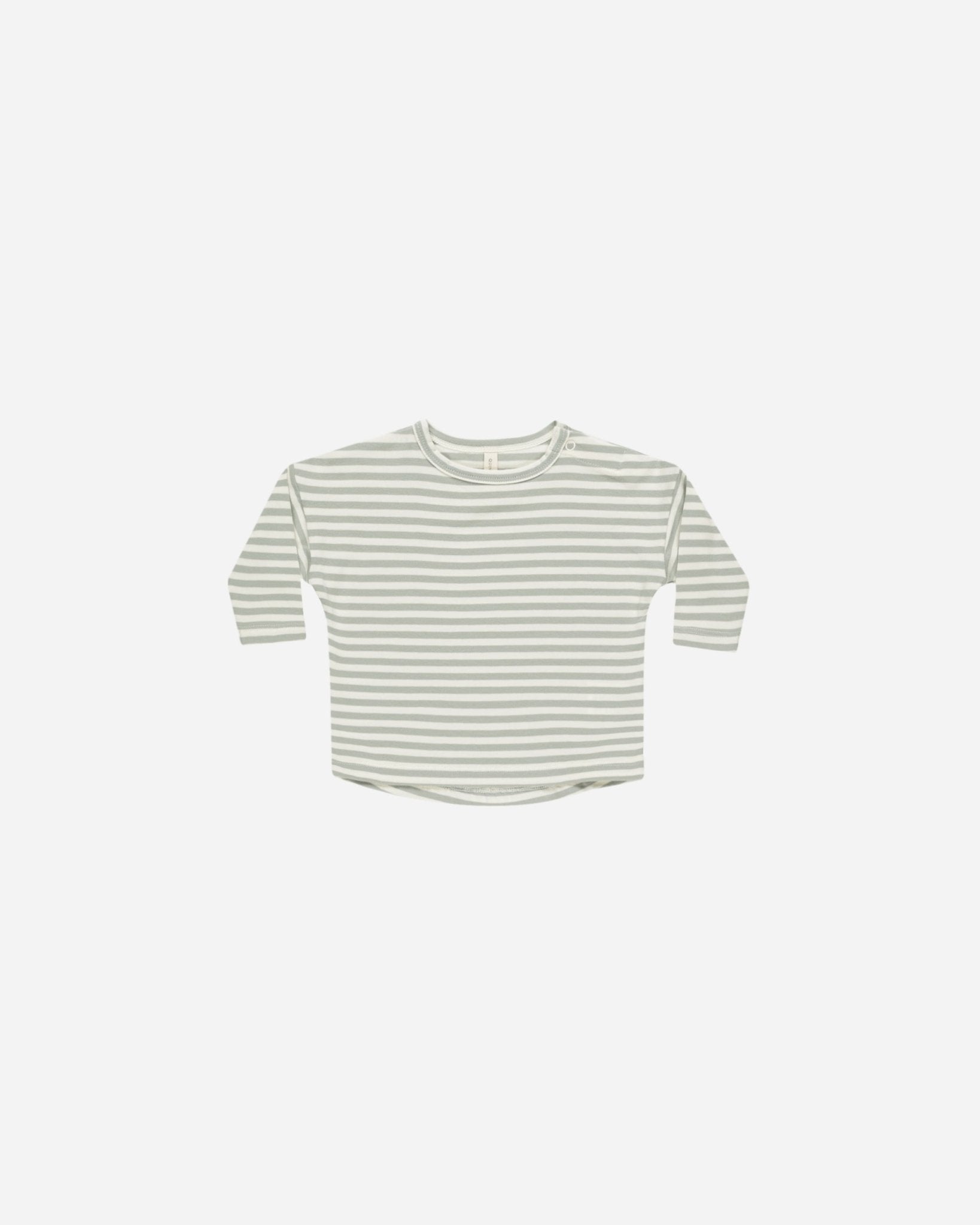 Quincy Mae Long Sleeve Tee || Sage Stripe Quincy Mae