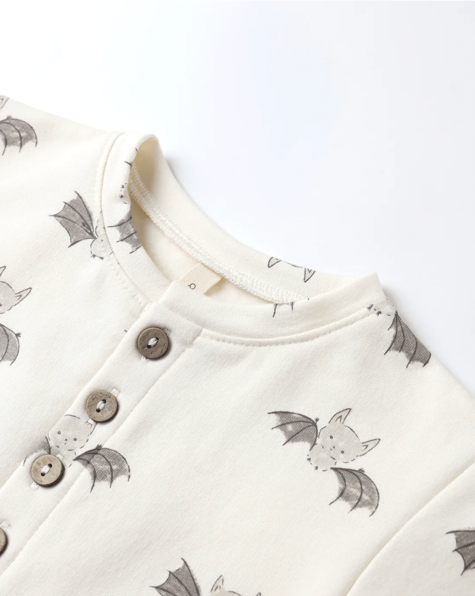 Quincy Mae Relaxed Fleece Jumpsuit || Bats Quincy Mae New