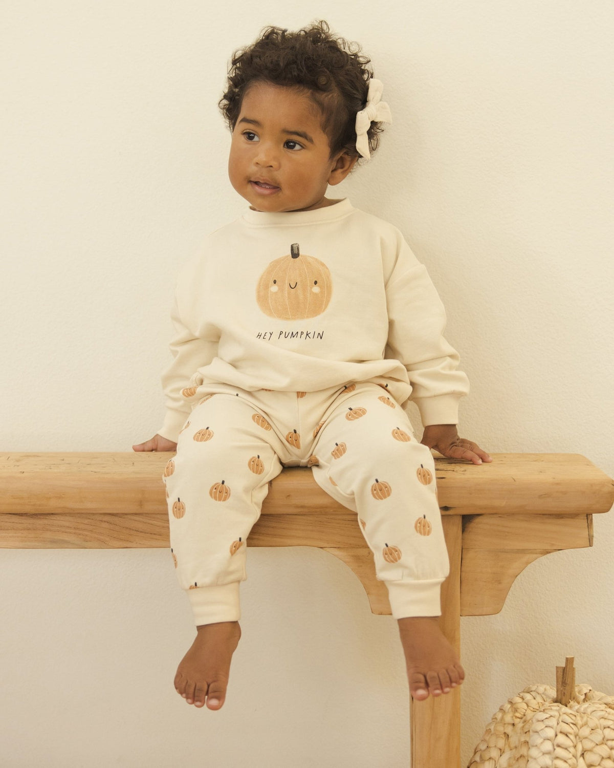 Quincy Mae Relaxed Fleece Sweatpant || Smiley Pumpkins Quincy Mae New