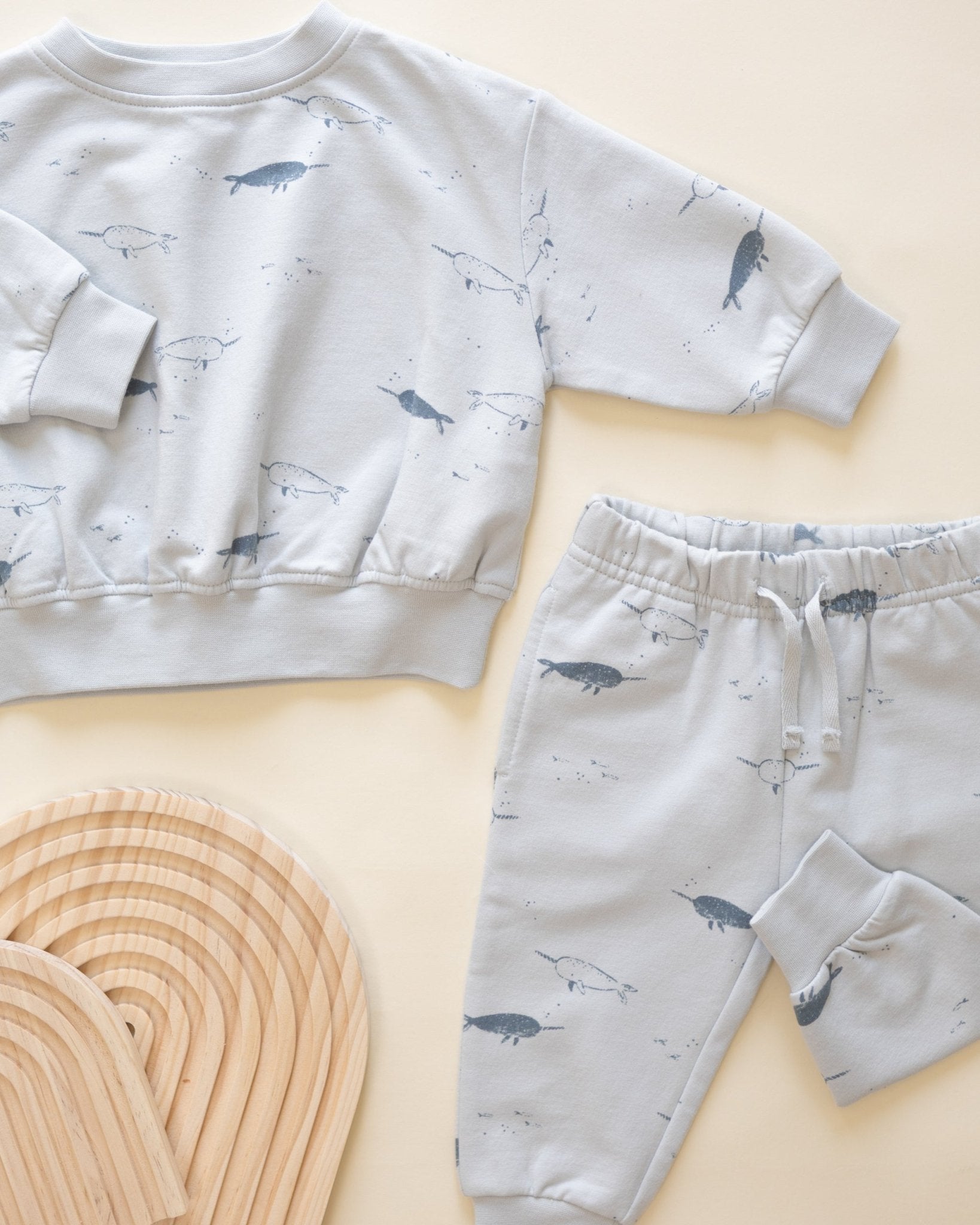 Quincy Mae Relaxed Fleece Sweatshirt || Narwhals Quincy Mae