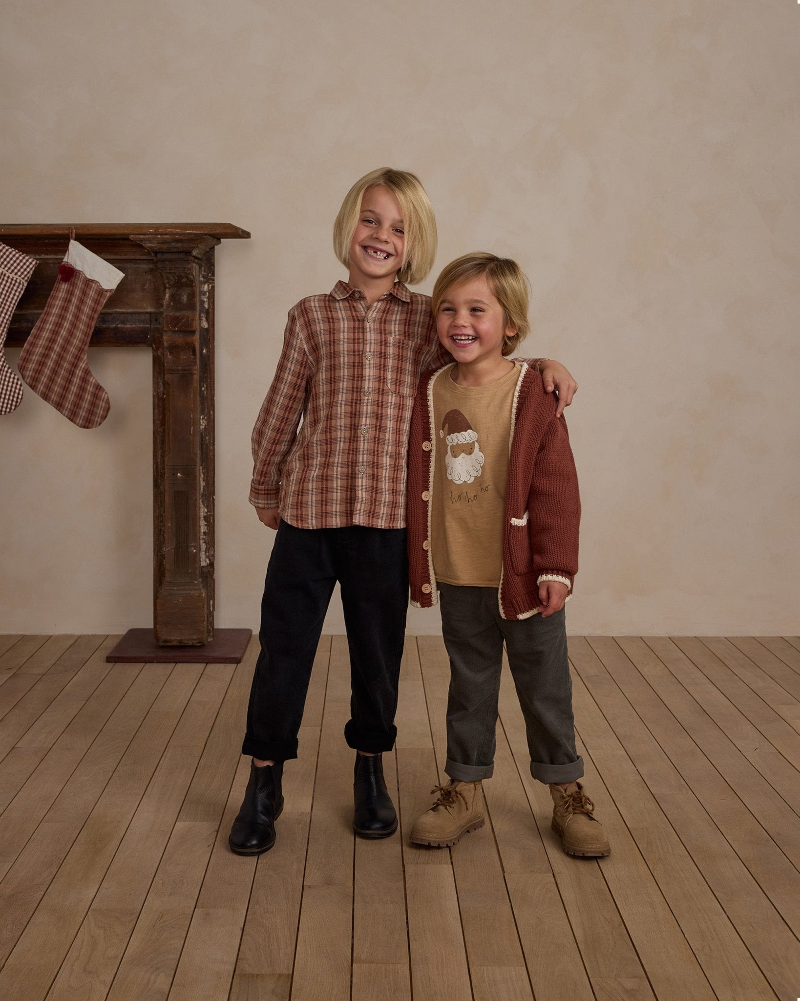 Rylee + Cru Raw Edge Long Sleeve Tee || Santa Rylee + Cru