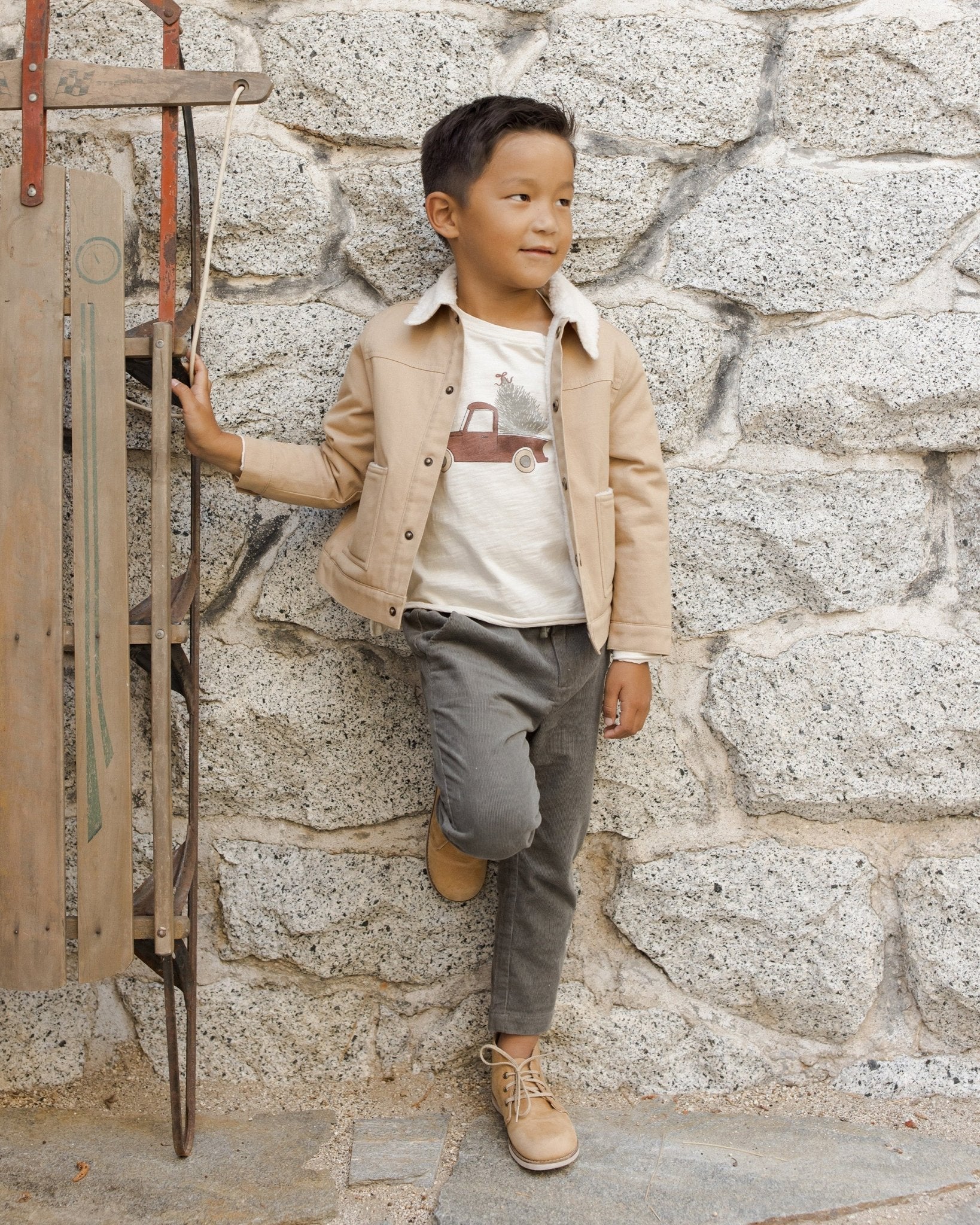 Rylee + Cru Raw Edge Long Sleeve Tee || Truck Rylee + Cru